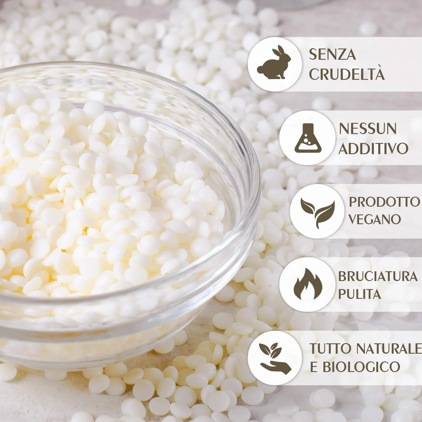 Waxcanpy Cera di soia per candele 5KG, 100% naturale organica