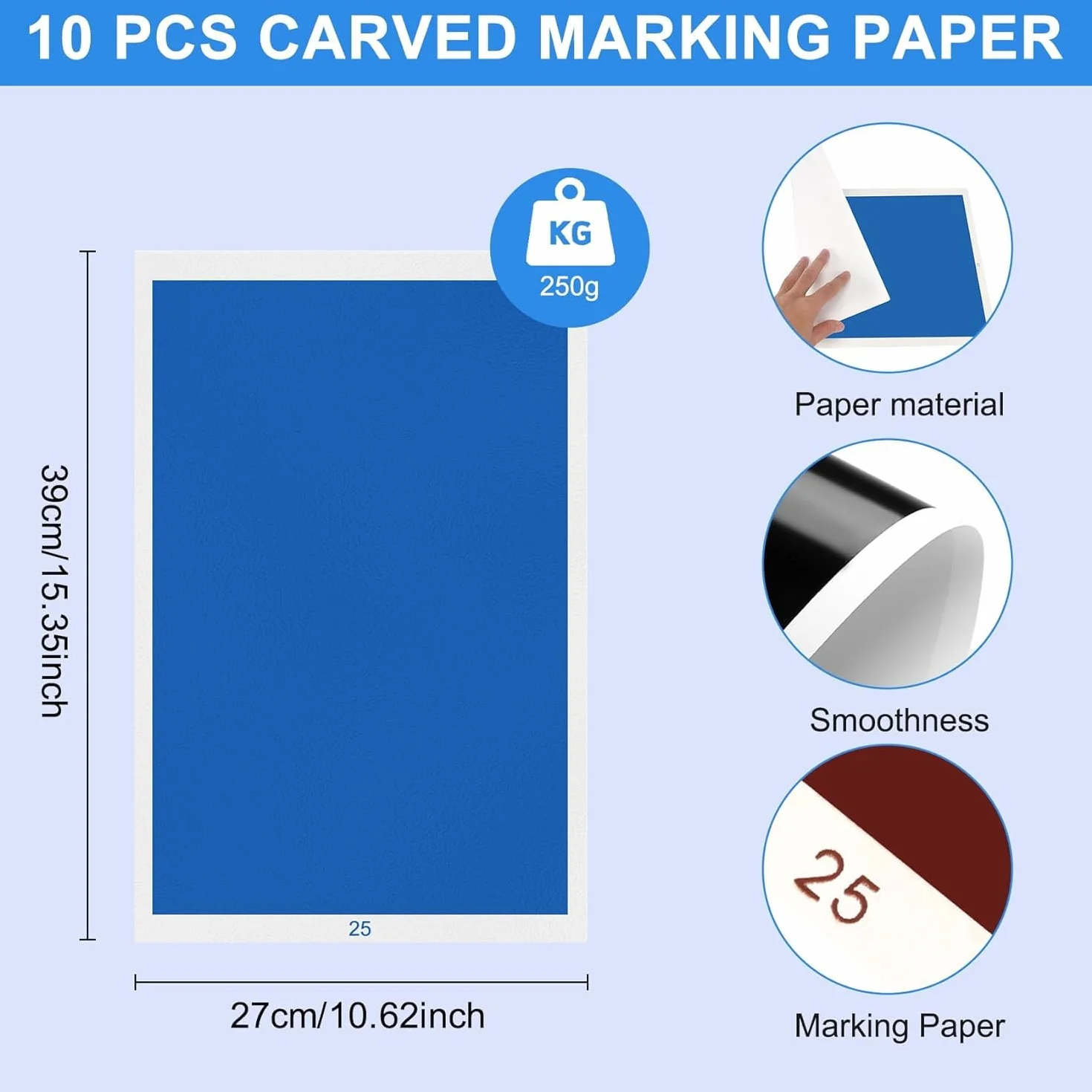 Carta per Incisione Laser 27x39cm 10 Pezzi Colorata Non Metallici