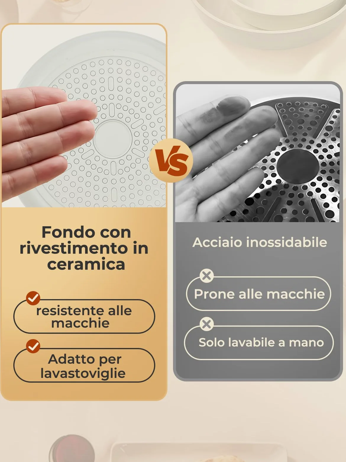 Set Di Pentole 17 Pezzi Con Manici Rimovibili, Padelle Ceramica Non Tossiche, Pentole Antiaderente, Impilabile Per Tutti I Piani Cottura, Adatto Al Forno, Impilabile E Lavabile In Lavastoviglie