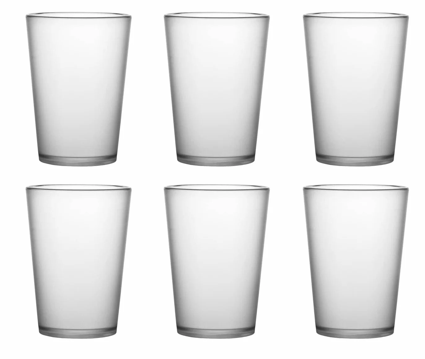 Garnet Satinato Bicchiere Riutilizzabile Akua Set da 6 Pezzi 20 cl Made in Italy Plastica