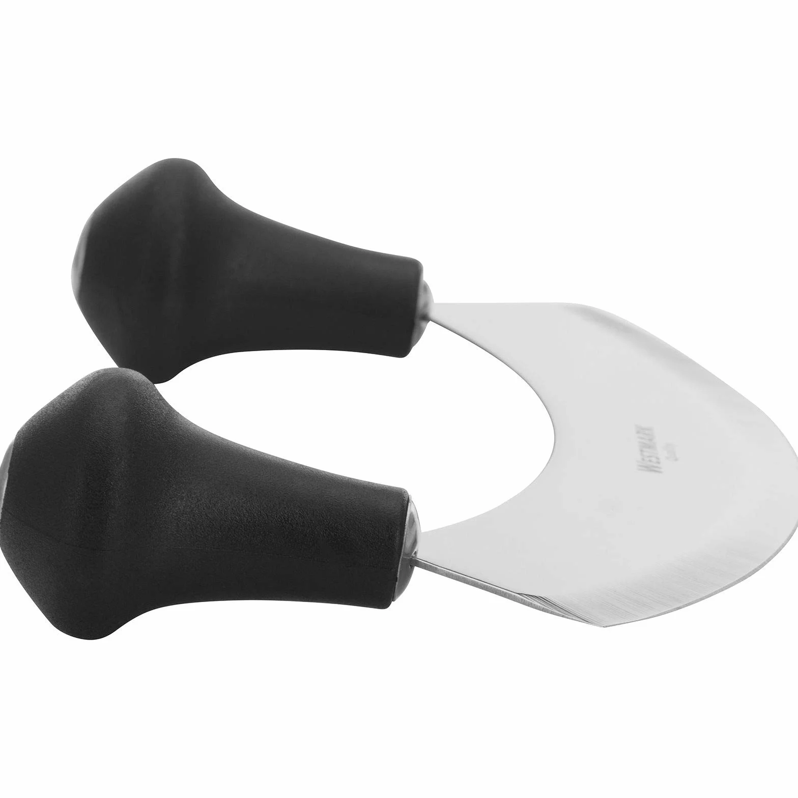 Westmark Mezzaluna, Con 1 lama, Lunghezza: 17 cm, Acciaio inox/Plastica, Argento/Nero, 12932270