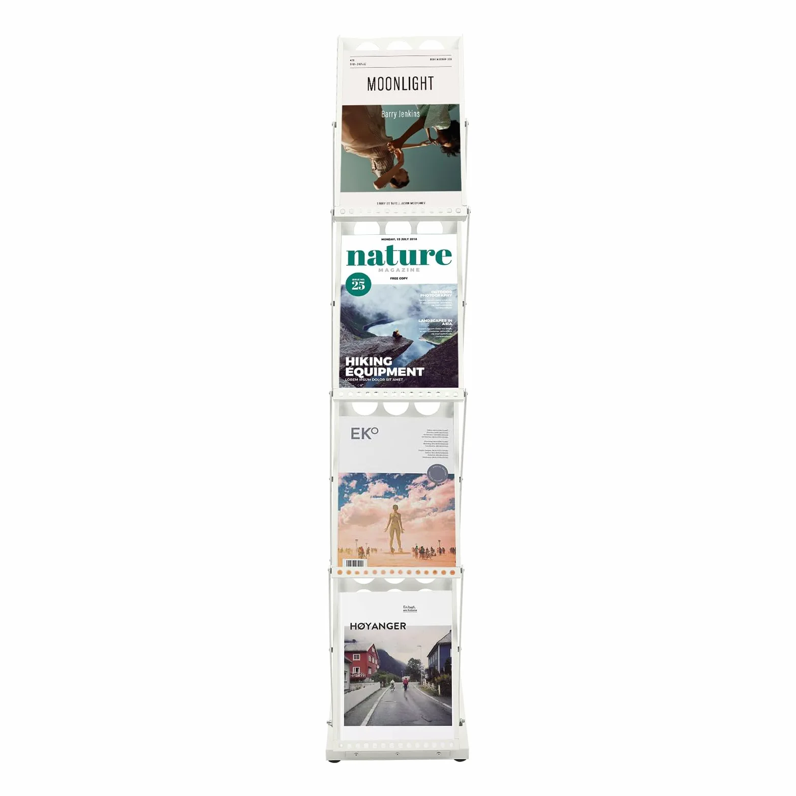 Portariviste pieghevole, a 4 strati, formato A4, per uffici, mostre, display informativi in aree turistiche, 36 x 27 x 132 cm