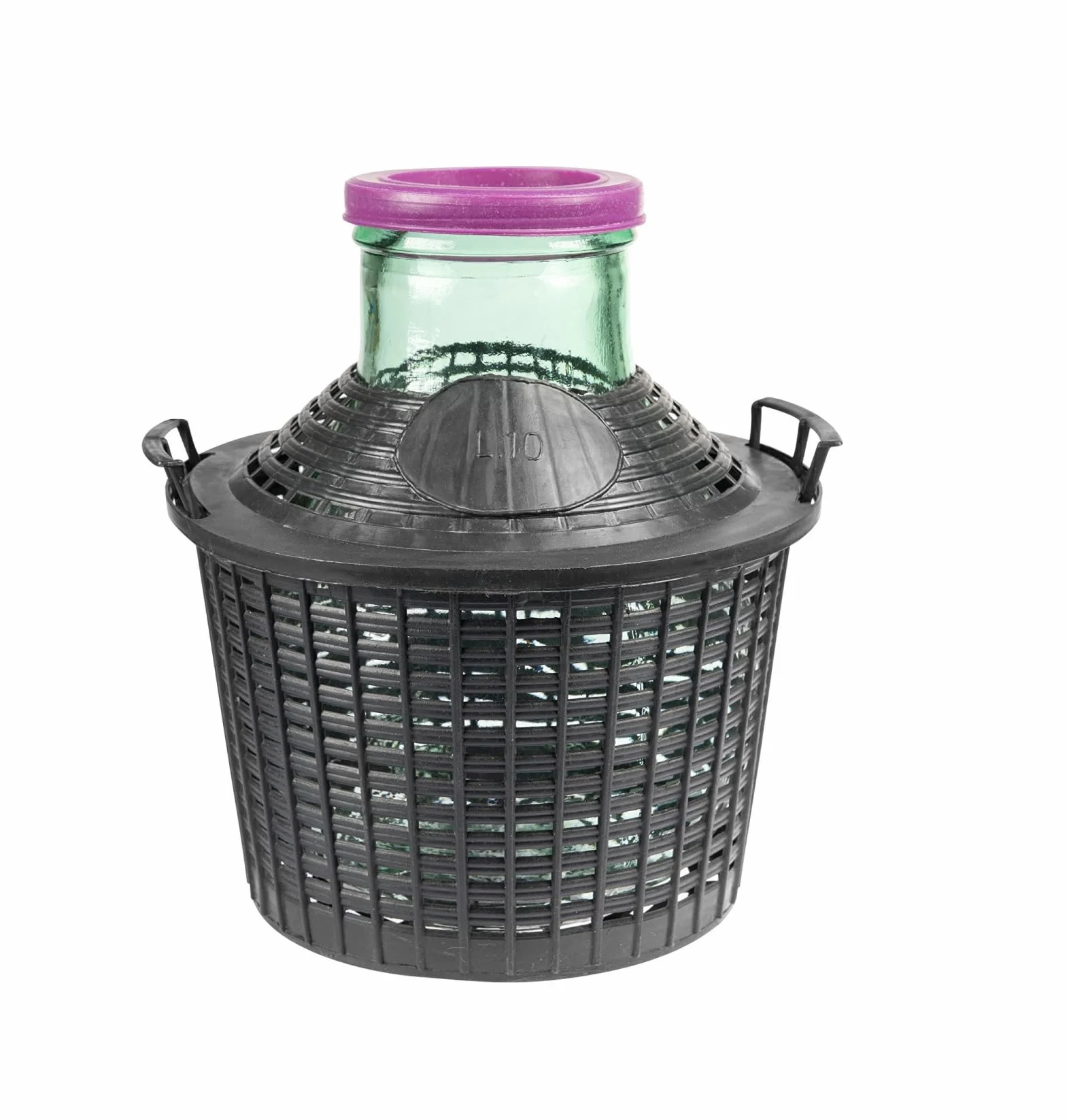 Damigiana 10 Litri Bocca Larga con Tappo in Plastica