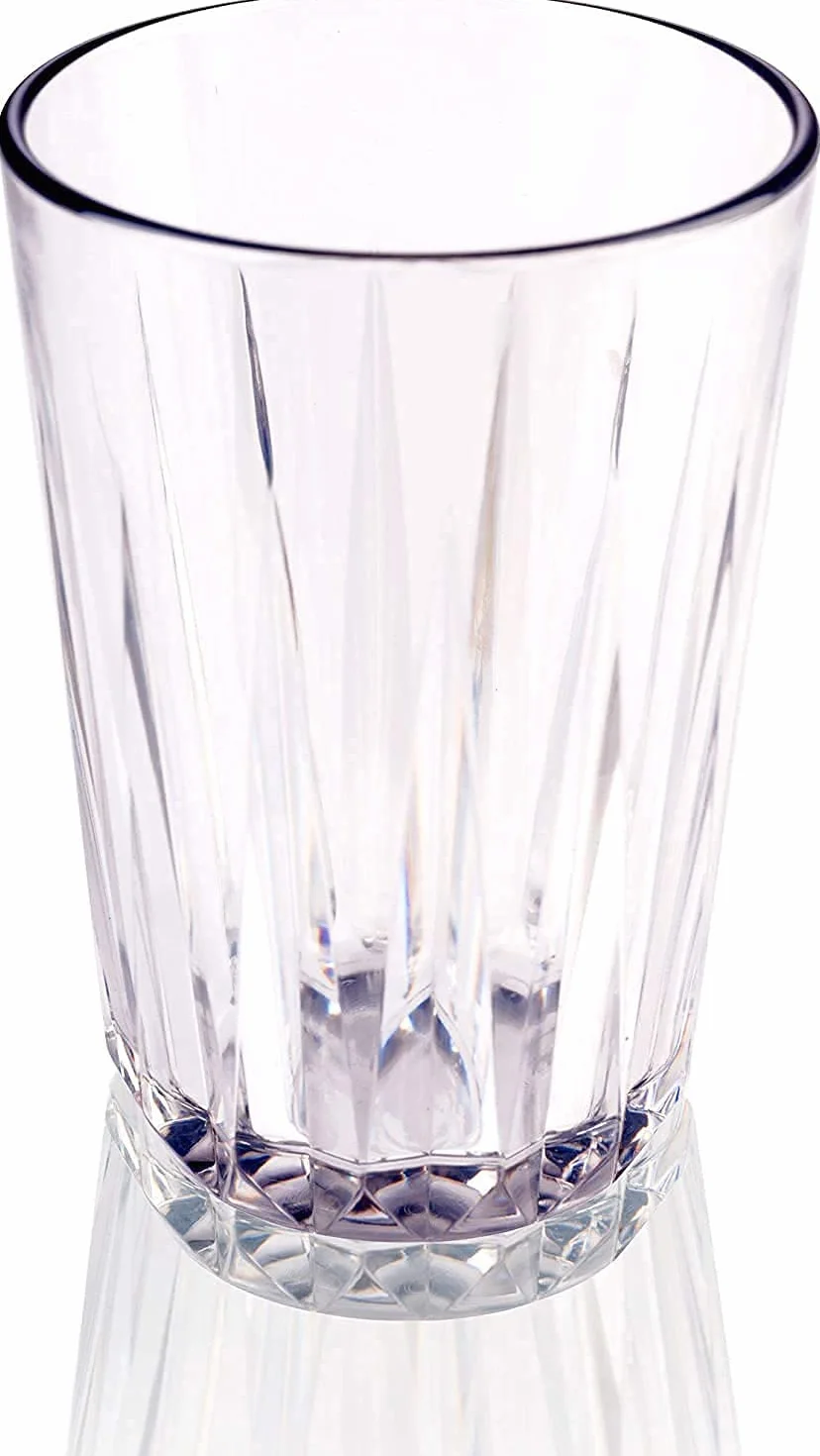 Bicchiere in plastica Tritan 0,2 L senza BPA impilabile infrangibile riutilizzabile lavabile in lavastoviglie 200 ml trasparente