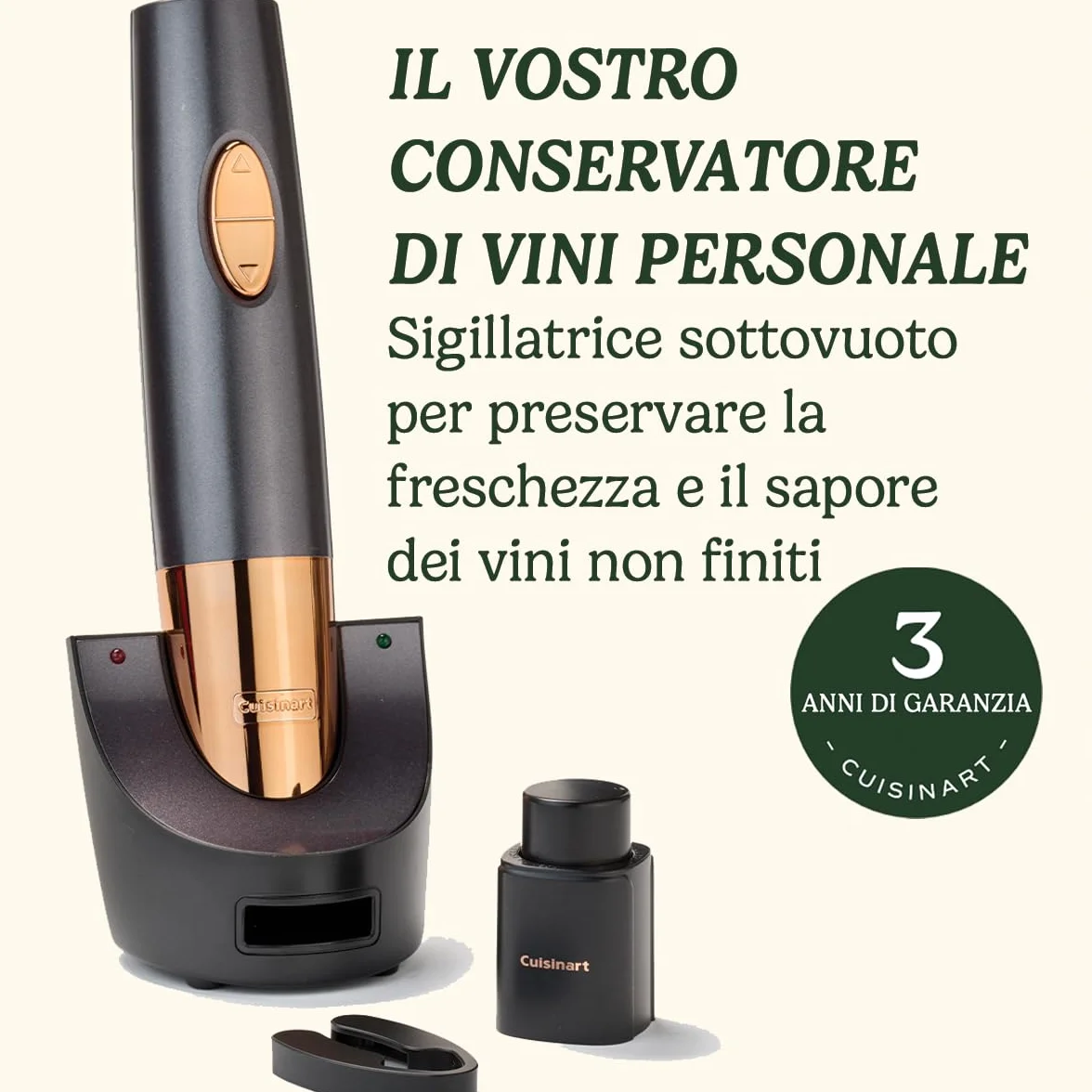 CUISINART CWO50E Apri Vino Automatico Cordless Plastica