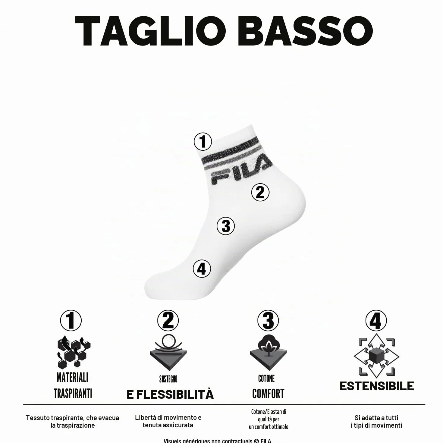 Fila Calze Sportive Uomo Pacco da 6