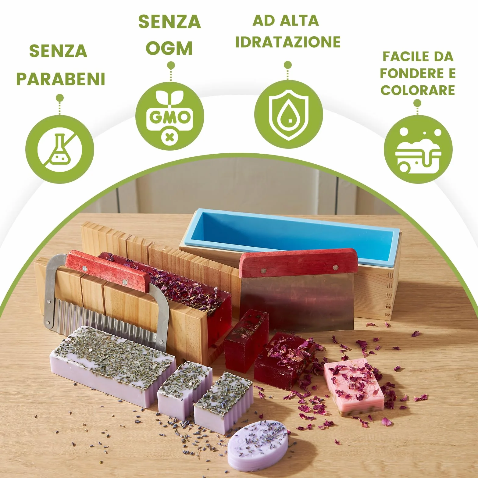 Zestaw do produkcji mydła luksusowego LFISGNN, kompletny zestaw DIY z topiarką