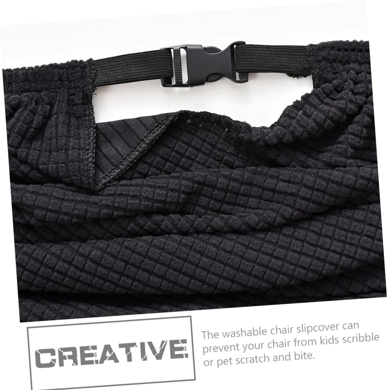 VILLCASE Copertura Protettiva per Sedia Gaming Elastica in Pile Nero | Anti-scolorimento e Pieghevole, per Sedia da Ufficio Computer e Poltrona Ufficio