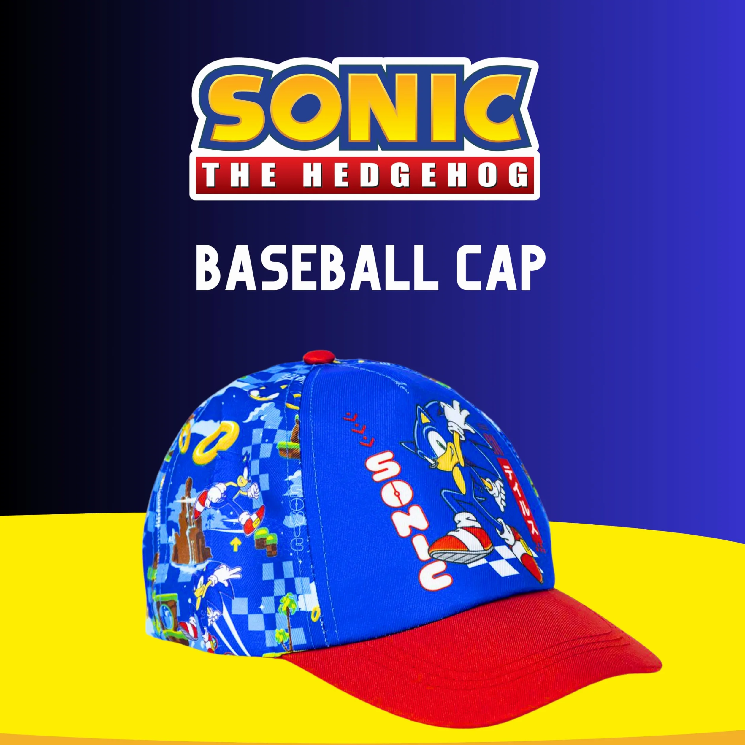 Sonic The Hedgehog Cappello per Ragazzi Design Classico Berretto Estivo