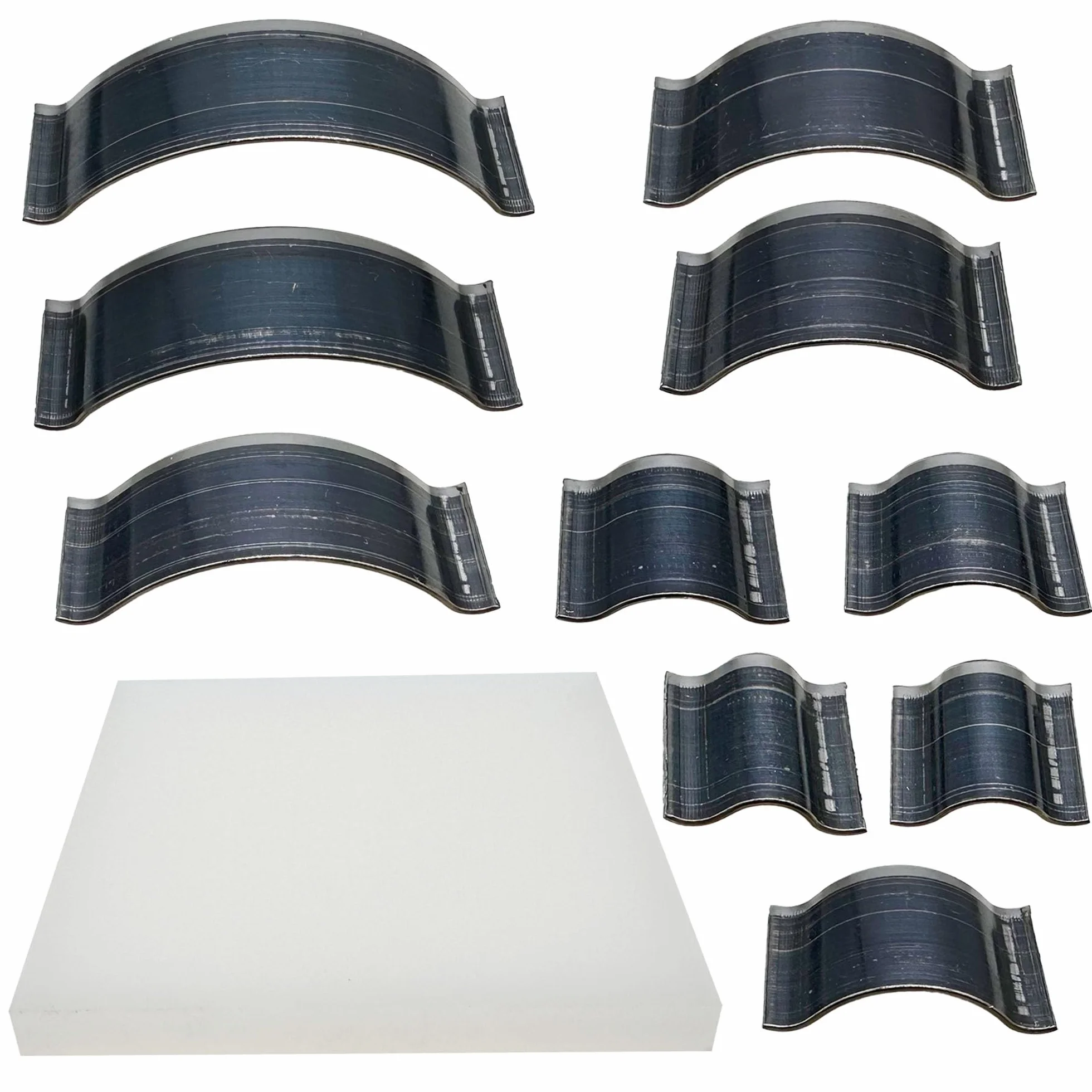 Set di Fustelle per Taglio in Pelle, 10 Forma Strumento per La Punzonatura Degli Angoli Della Pelle, Pelle Perforatrice in Acciaio per Taglierine per Artigianato in Pelle