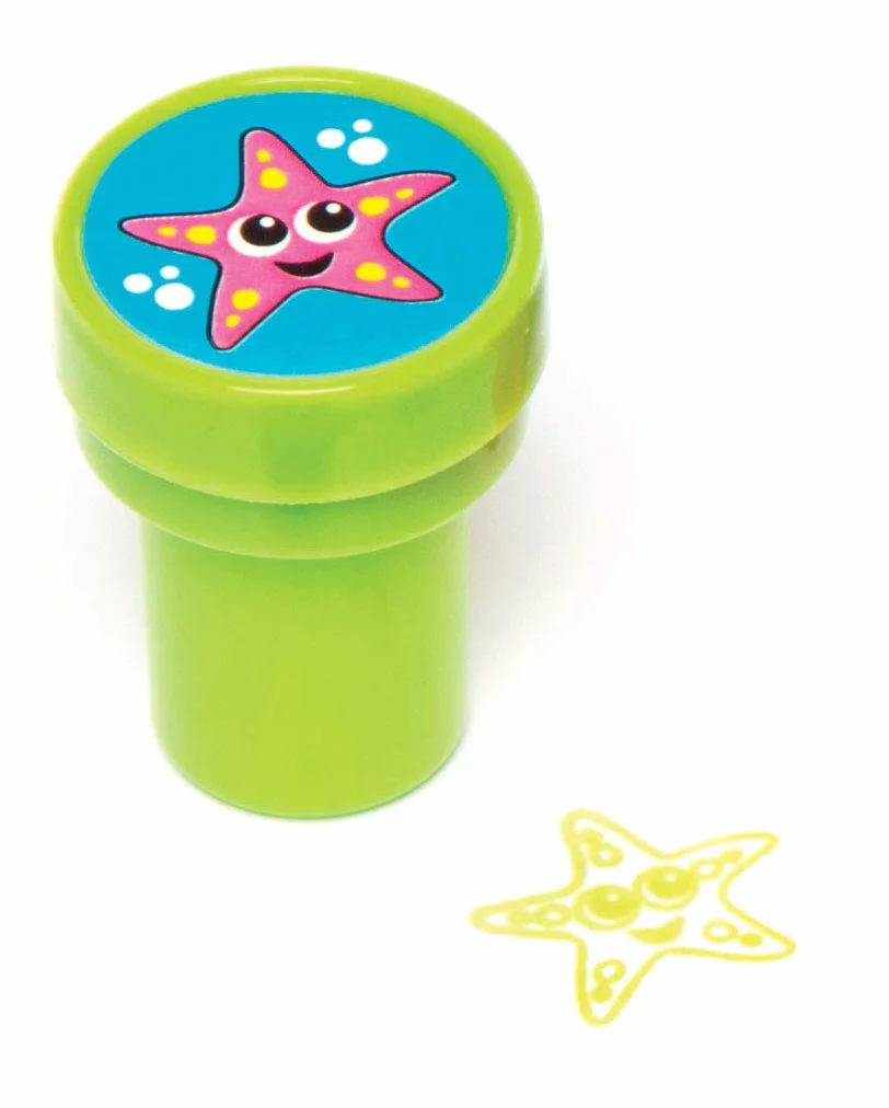 Baker Ross Timbrini con Inchiostro Incorporato Vita Marina (confezione da 10) perfetti per bambini per decorare biglietti, lavoretti, lettere, ideali per la casa. la scuola, gruppi e altro