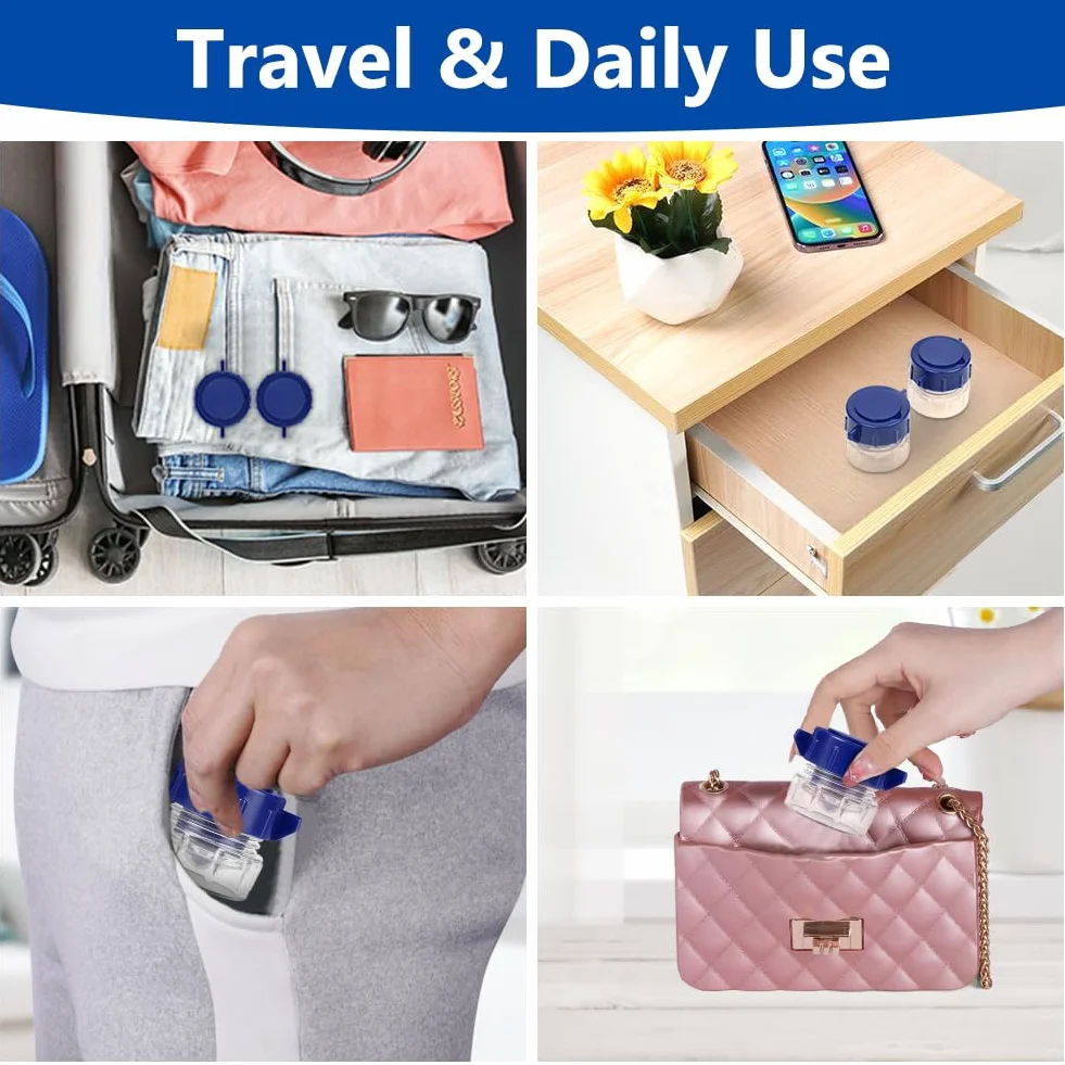 Frantuma Pillole, 2pcs Trita Compresse, Portatile Macina Pillole con Piccolo Portapillole nel Coperchio, Qualità Schiaccia Pillole per Anziani, Bambini, Animali