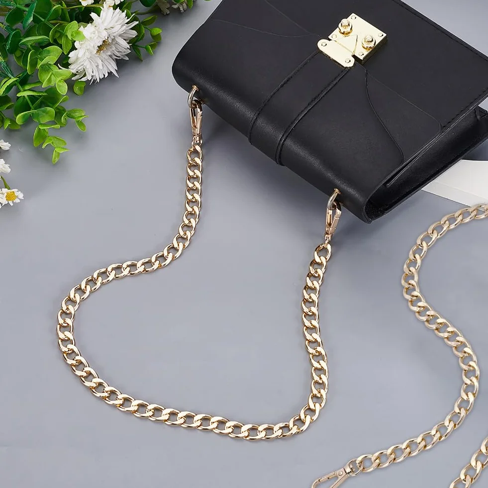 PH PandaHall Catena per Borsa Oro 60cm Catena Corta in Metallo Alluminio per Donna Borsetta