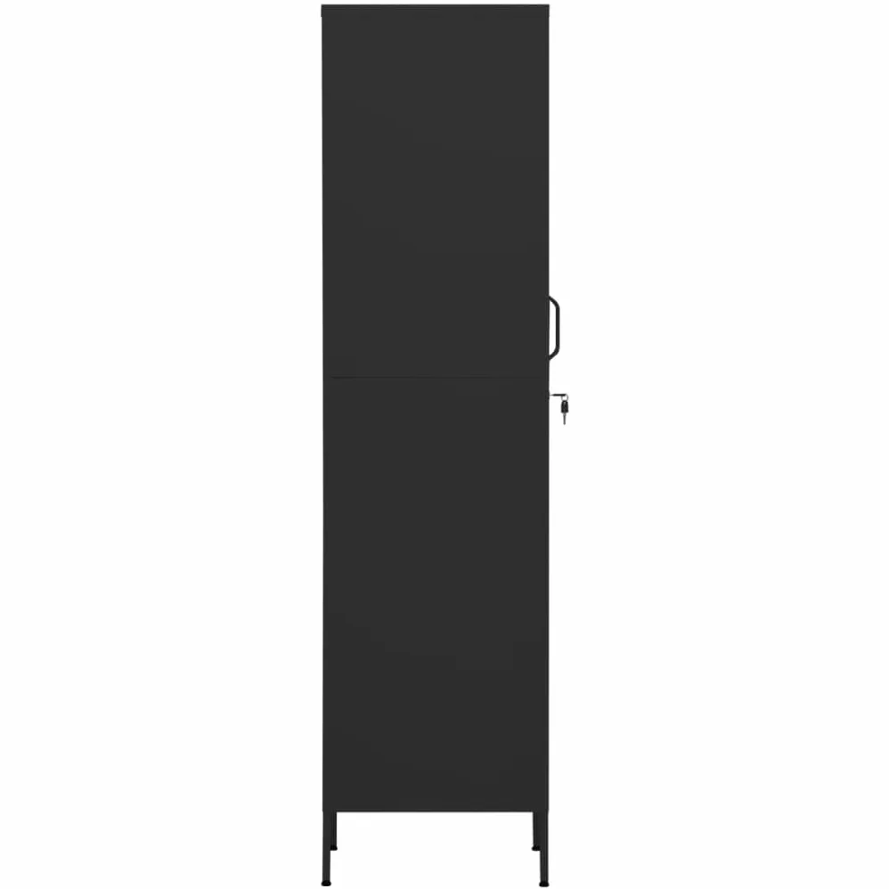vidaXL Armadio Nero 35x46x180 cm in Acciaio