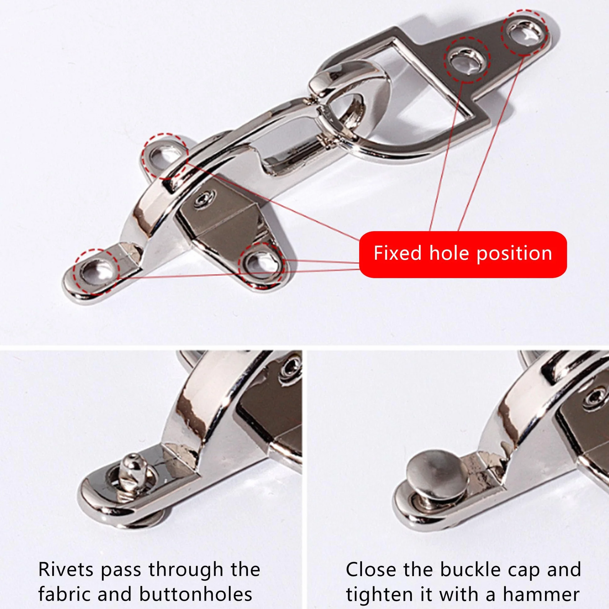 Niuhong 3 Pcs Fibbia Connettore Moto Pelle Gilet Biker Vest Chiusura Clip Supporto Per Clip In Pelle Abbigliamento Blusa Giacca Fai Da Te Accessori Per Cucire Ganci