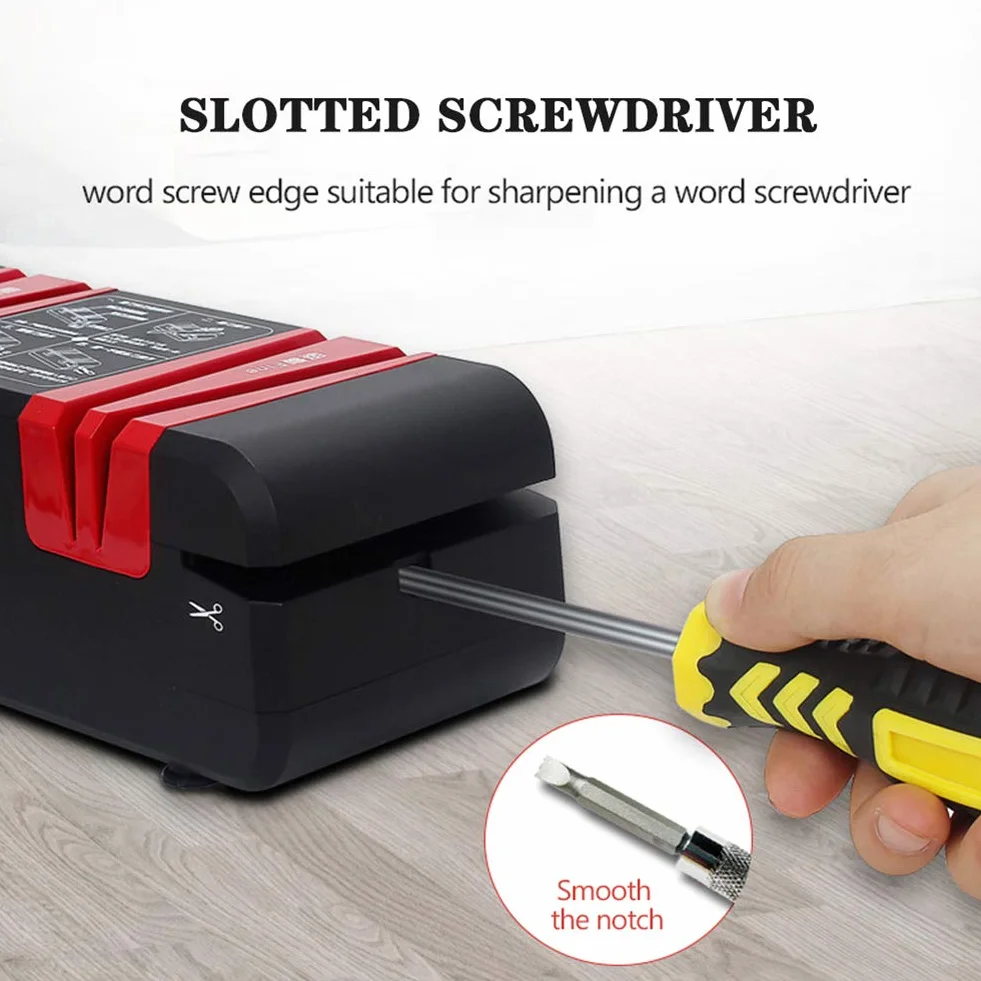 Affilacoltelli Elettrico Professionale con Design Antiscivolo ed Ergonomico per Riparare Lame
