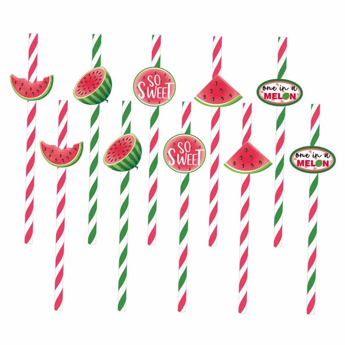 CALLARON 160pezzi Decorative Anguria Per Biodegradabili Per Compleanni e Hawaii Per Cocktail e Bevande