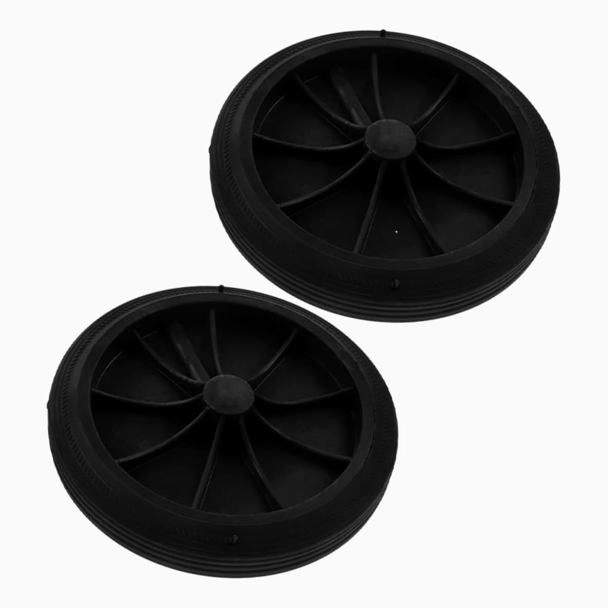 Zerodeko 2 Set Ruote Per Bidoni Della Spazzatura Da Esterno Carrello Della Spazzatura Ruote Per Pattumiera All'aperto Pratica Puleggia Per Pattumiera Gomma Da Cancellare Black 2 Pezzi * 2