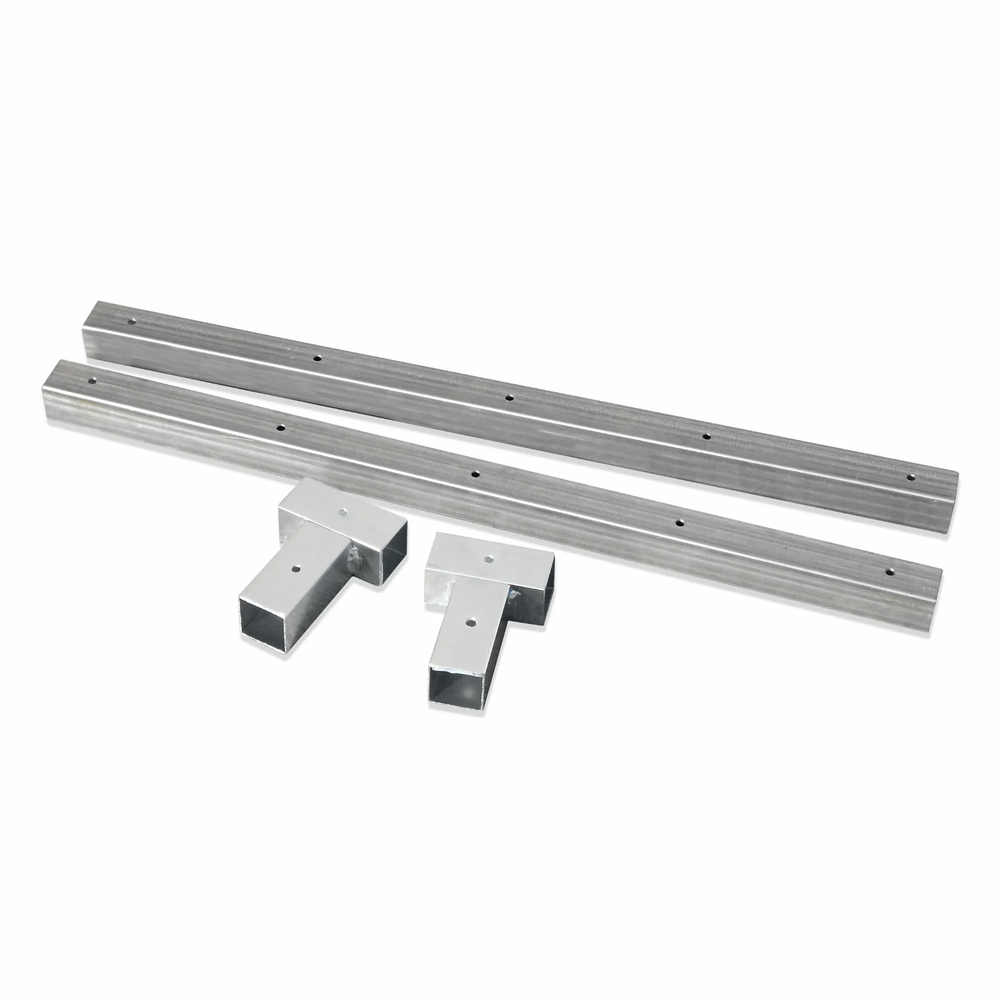 Andrys Stendi Biancheria Esterno Smontabile - Staffe per Stendere i Panni Esterno con Pali Quadri da Cementare - Acciaio Zincato a Freddo - Altezza 220cm - Fili NON Inclusi