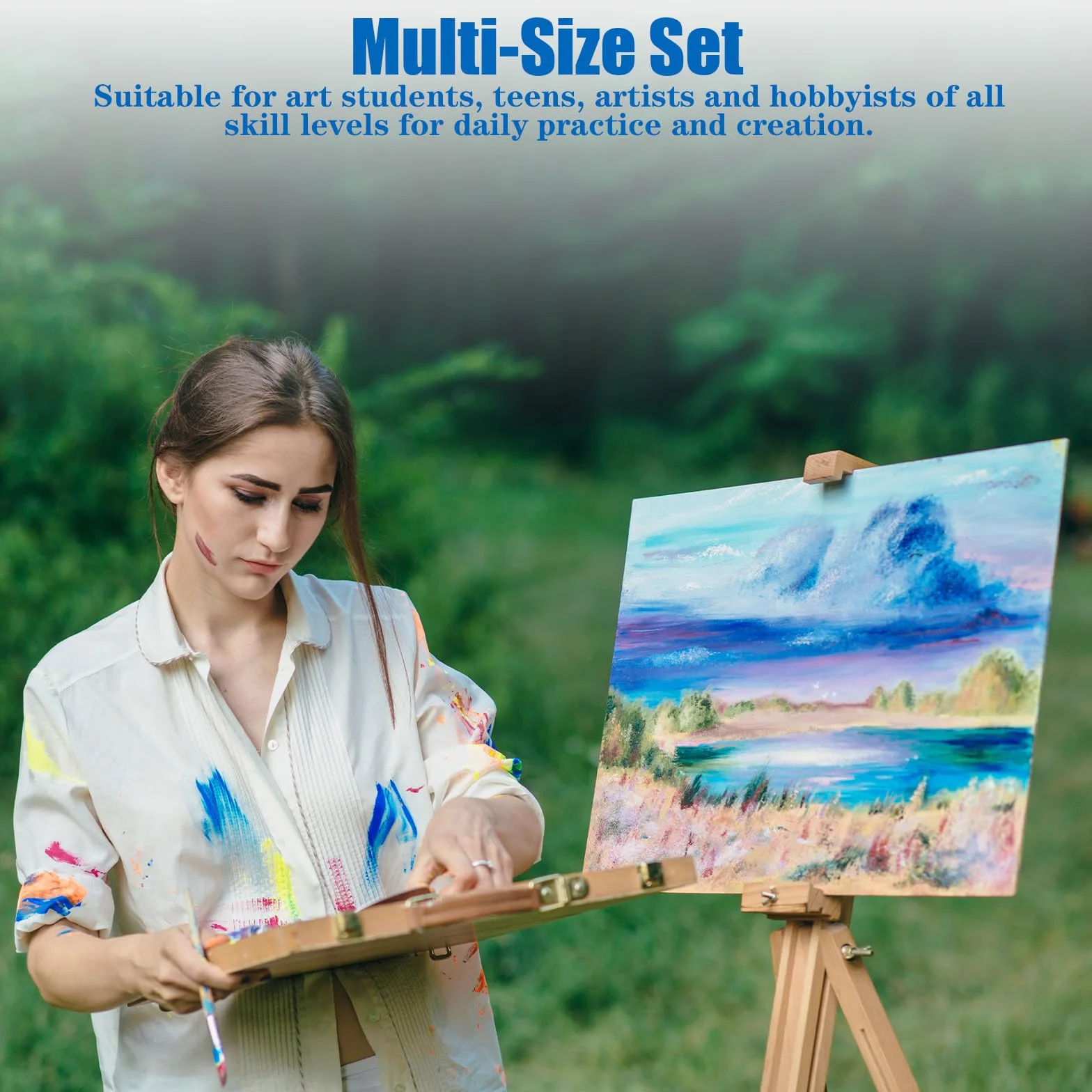 9 Pcs Tela per Dipingere, Tele Dipingere Cotone 100%, Tele Intelaiate per Dipingere, Cartone Telato, Tavola Tela Bianca, Pittura Prestirate Telati per Principianti, Artisti e Studenti