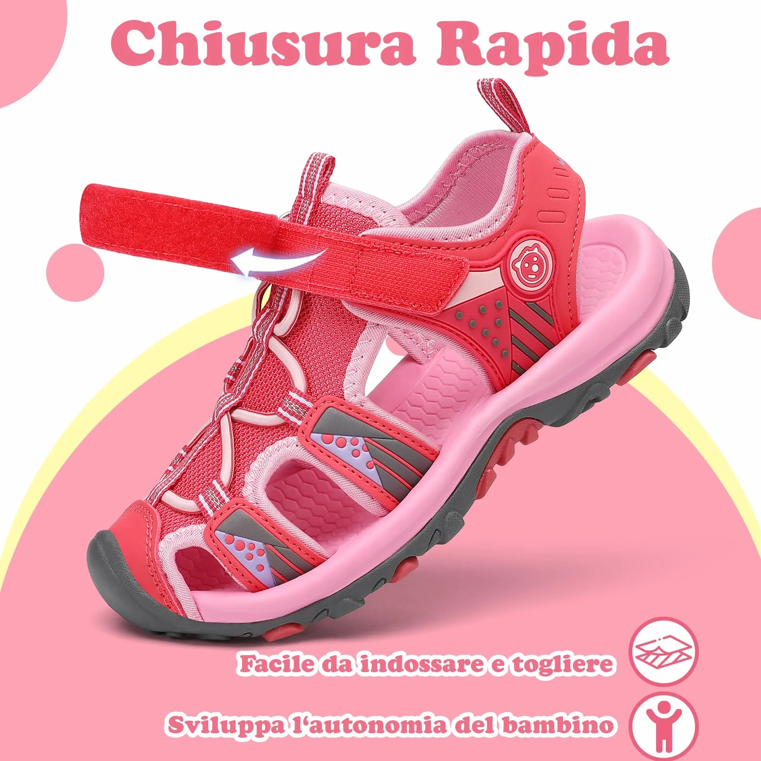 Mishansha Sandali Sportivi Estivi Bambina Bambini Scarpe Trekking Ragazza Traspirante 24-39 EU