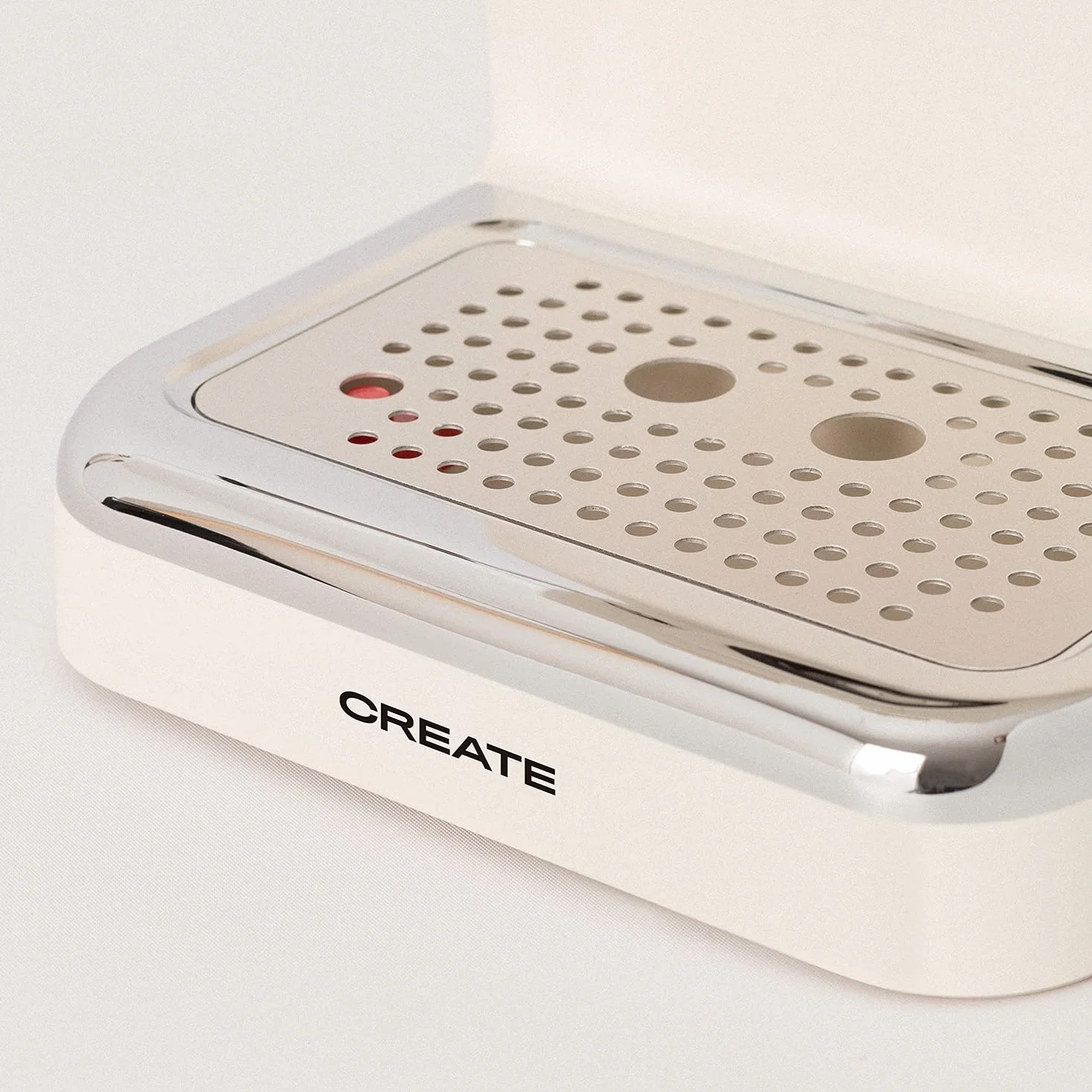 CREATE / THERA MATT RETRO/Macchina da caffè Bianco crema/per espresso e capuccino, 15bar, 1100W, termometro integrato, capacità 1,25 litri, vaporizzatore regolabile