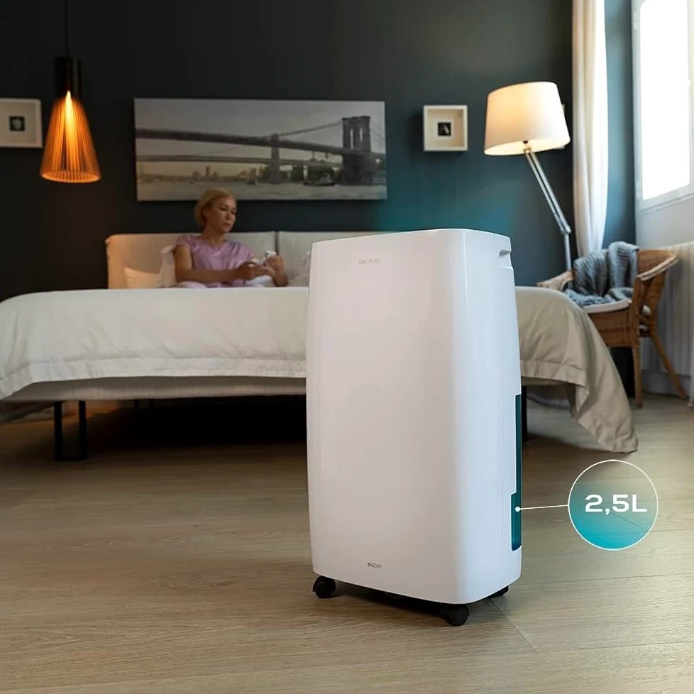 Cecotec - Deumidificatore Big Dry 4000 Expert. Timer 24 h, silenzioso indicatore LED (Bianco, BigDry 4000 Expert Connected)