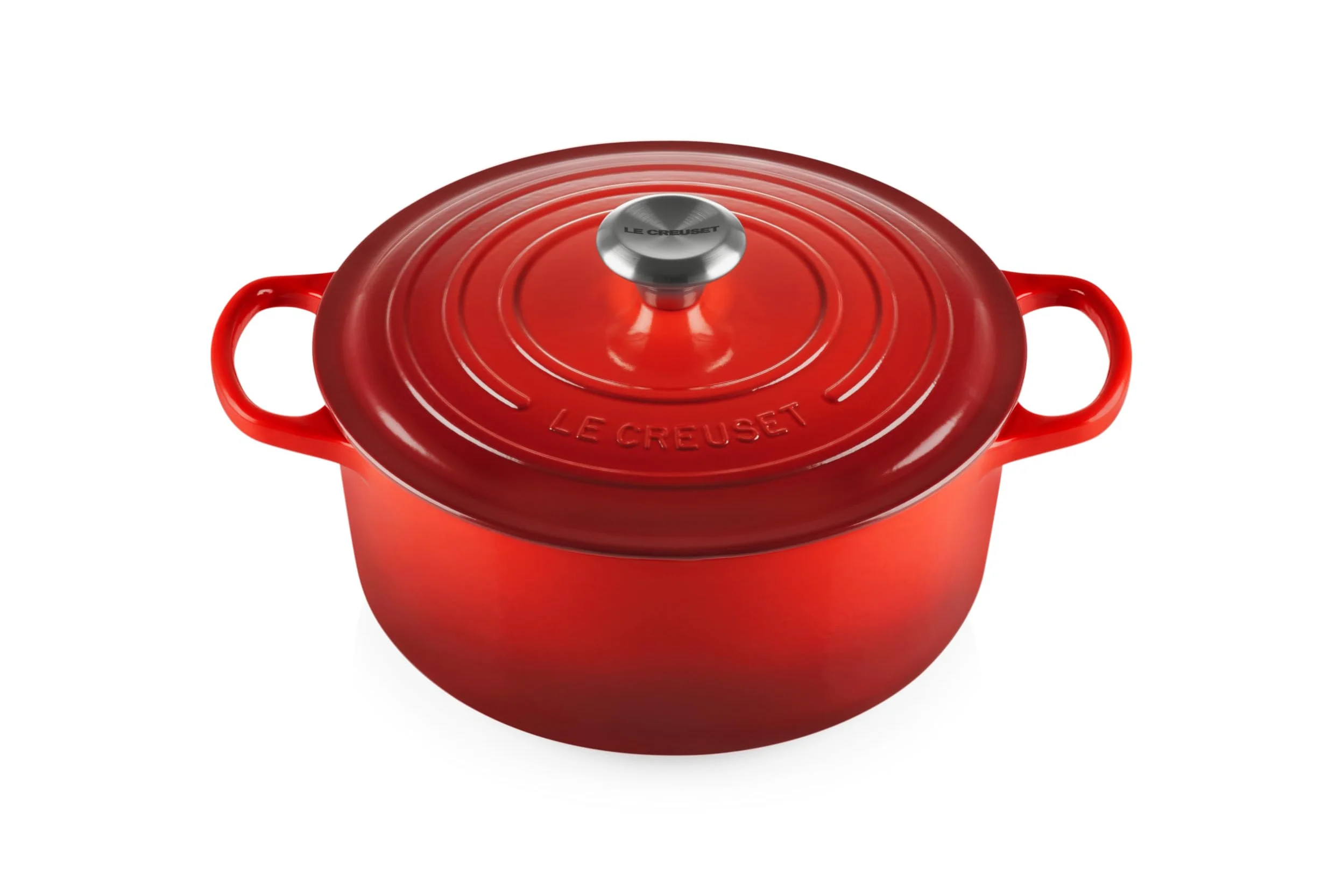 Le Creuset Cocotte rotonda Evolution in ghisa vetrificata con Coperchio, diameter 26 cm, Ciliegia, 21177260602430