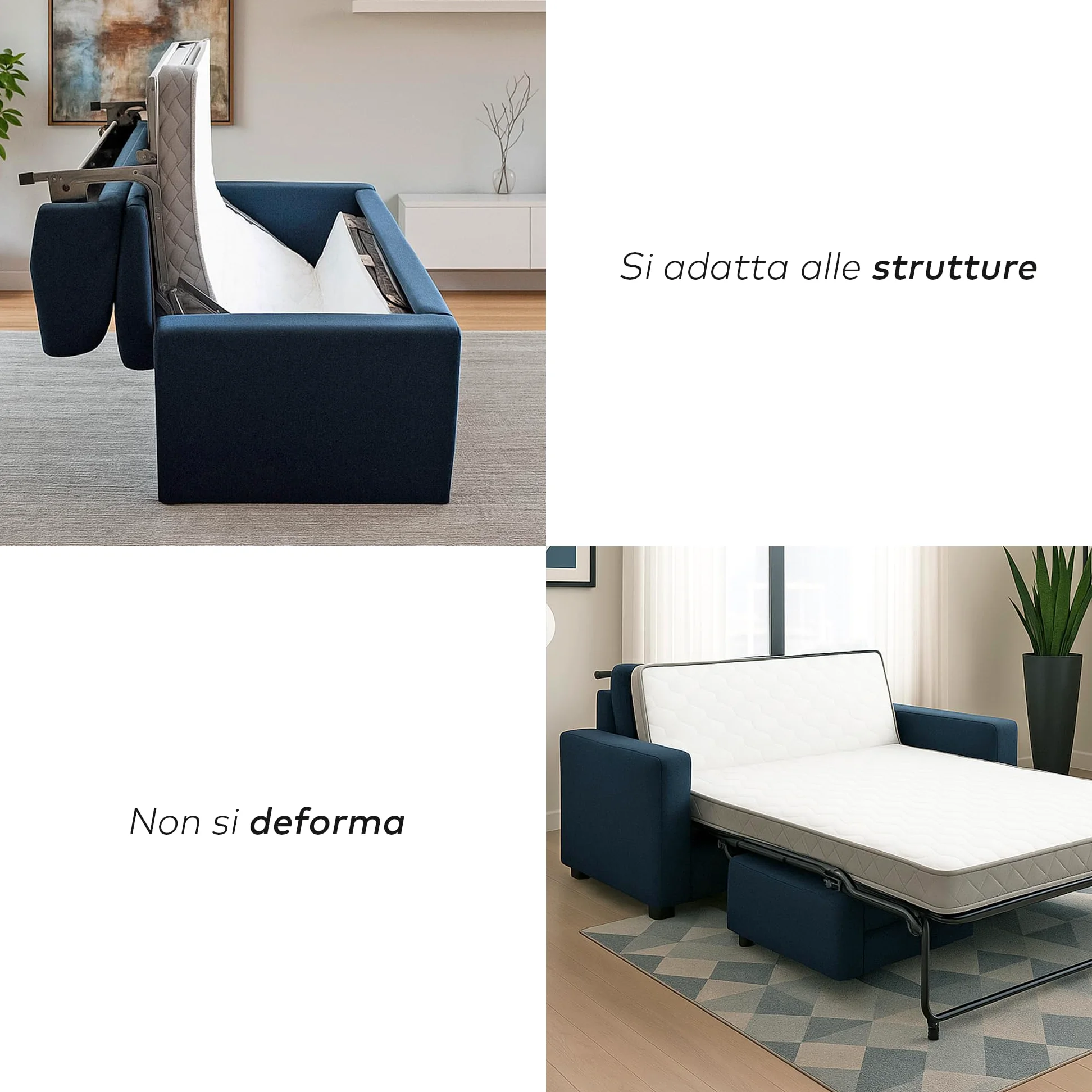 EVERGREENWEB - Materasso per Divano Letto 140x190 cm Materasso Ortopedico in Waterfoam Alto 12 cm ergonomico per prontoletto con Rivestimento Anallergico Bianco - DAYBED
