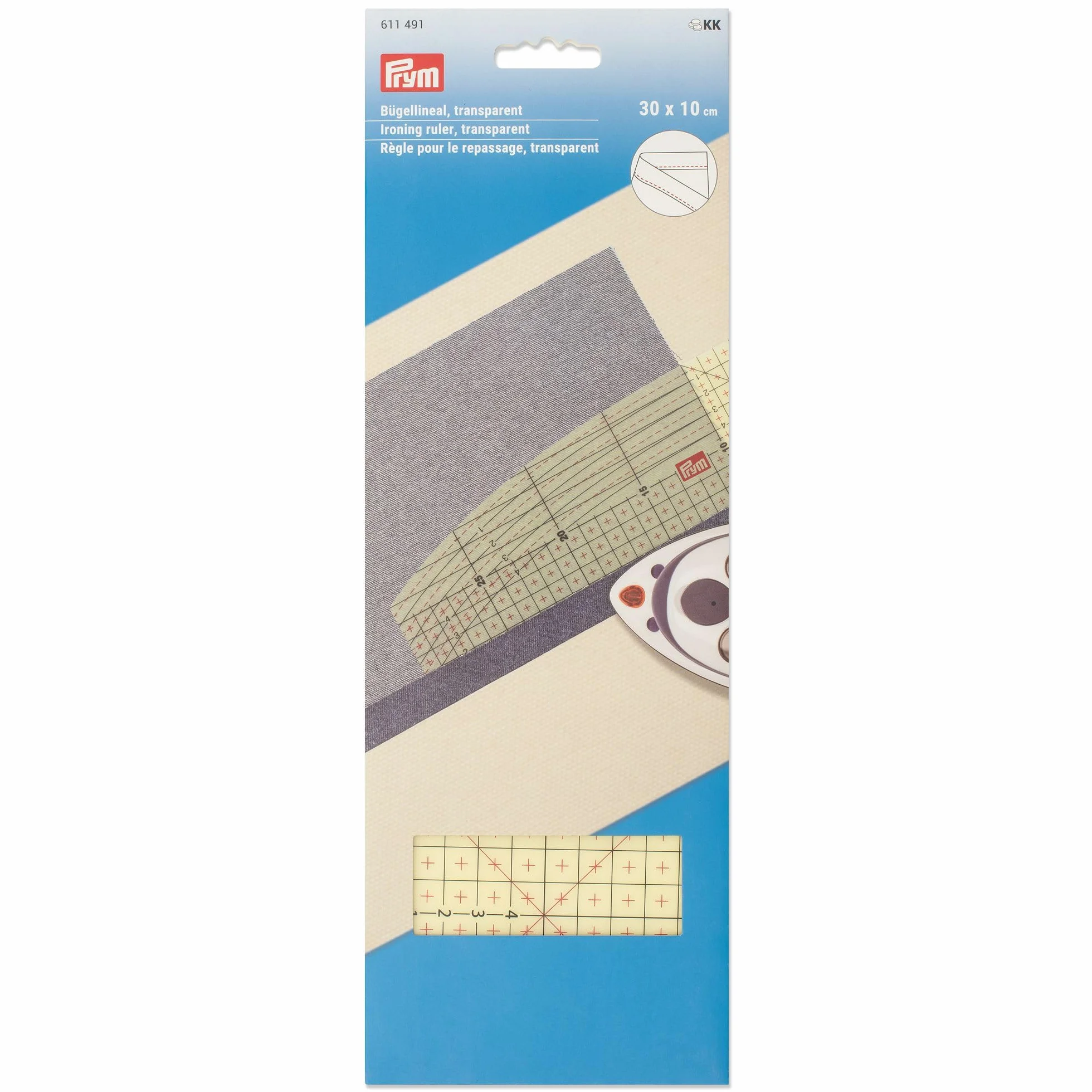 Prym 611491 Righello trasparente 30 x 10 cm