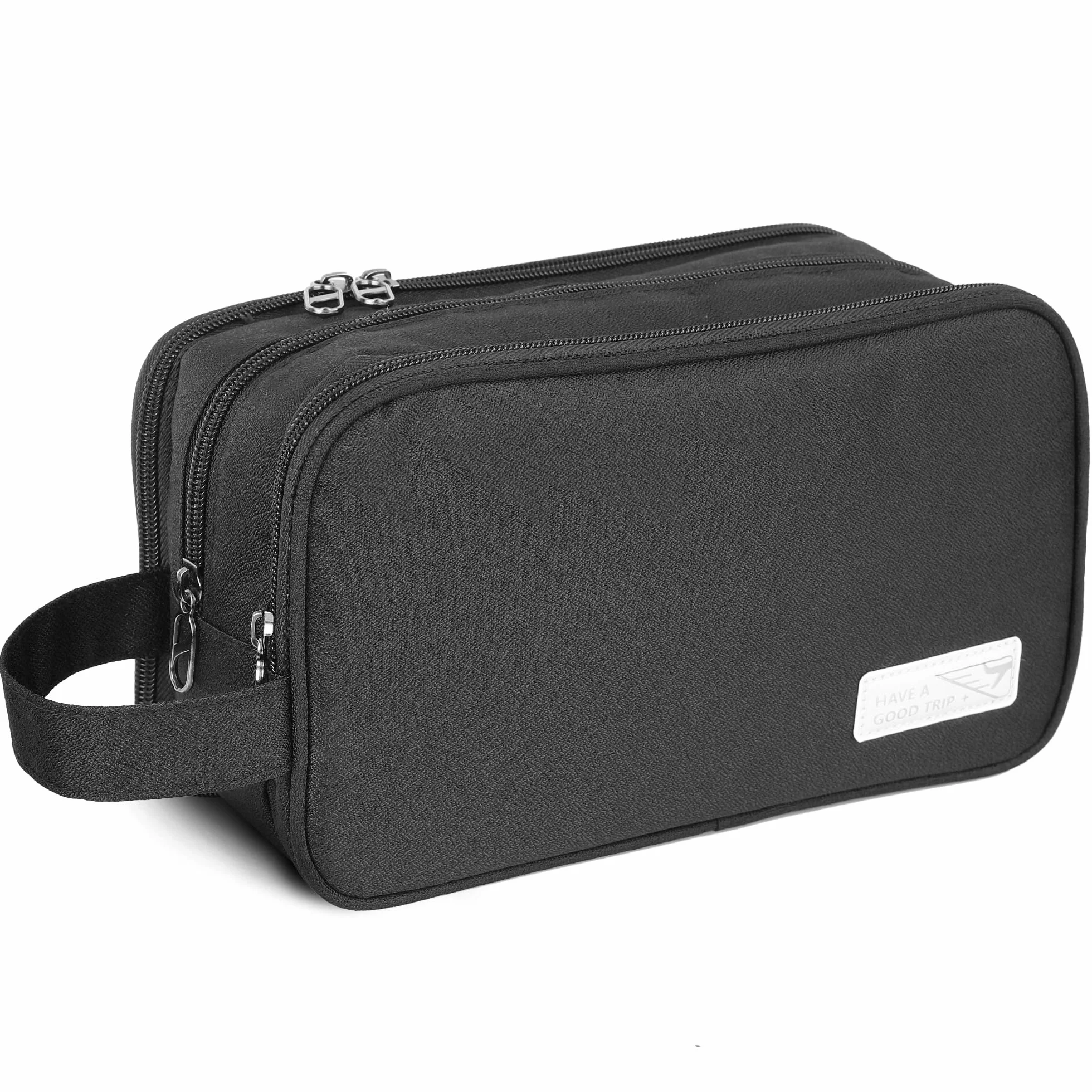 AiQInu Beauty Case da Viaggio, Borsa da Toilette da Viaggio per Donna Uomo,Impermeabile Beauty Case per Organizzare Oggetti Personali Accessori (nero)