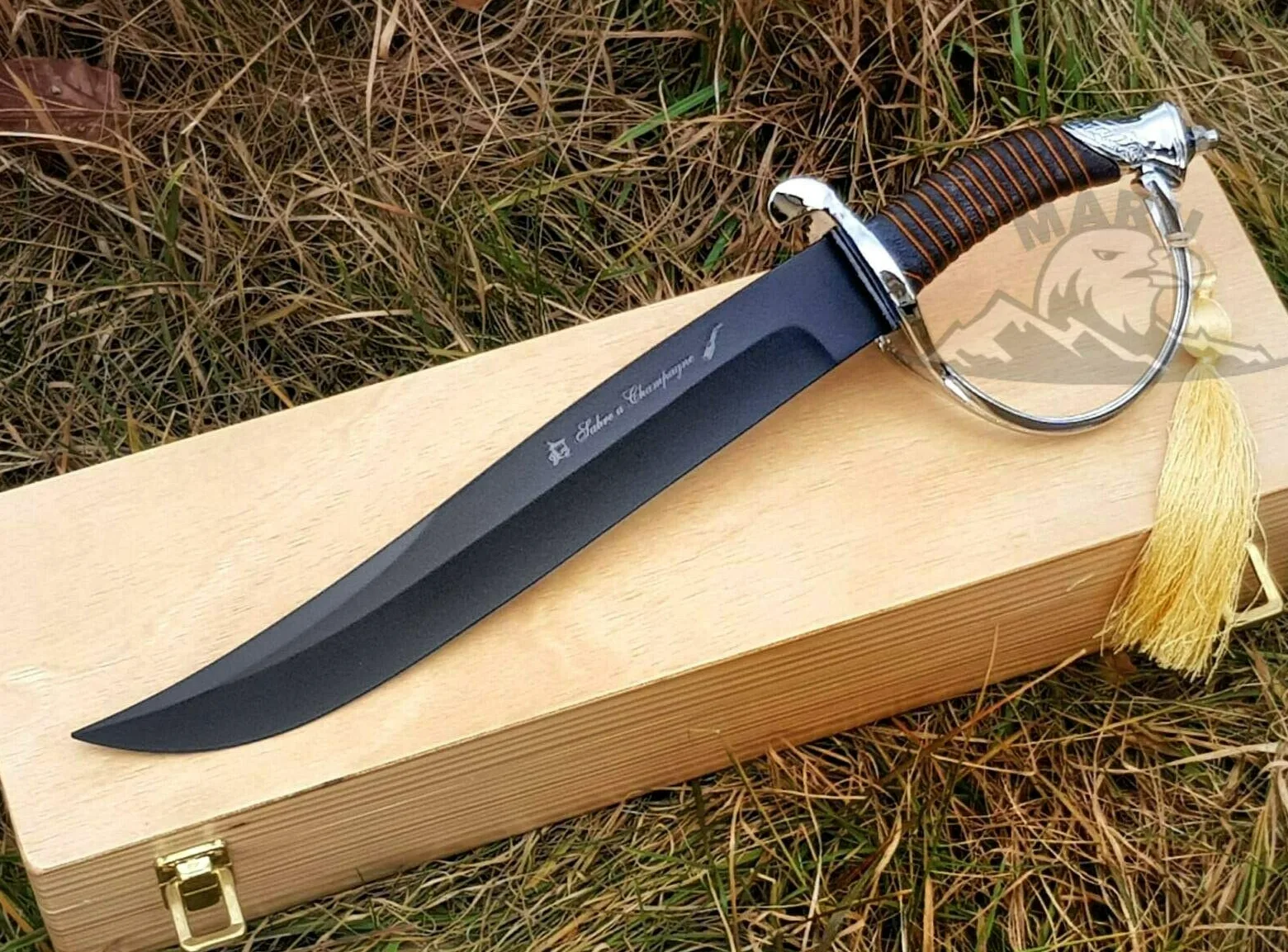 Sciabola Champagne Sommelier Sabre + Confezione Regalo Black Edition da Collezione