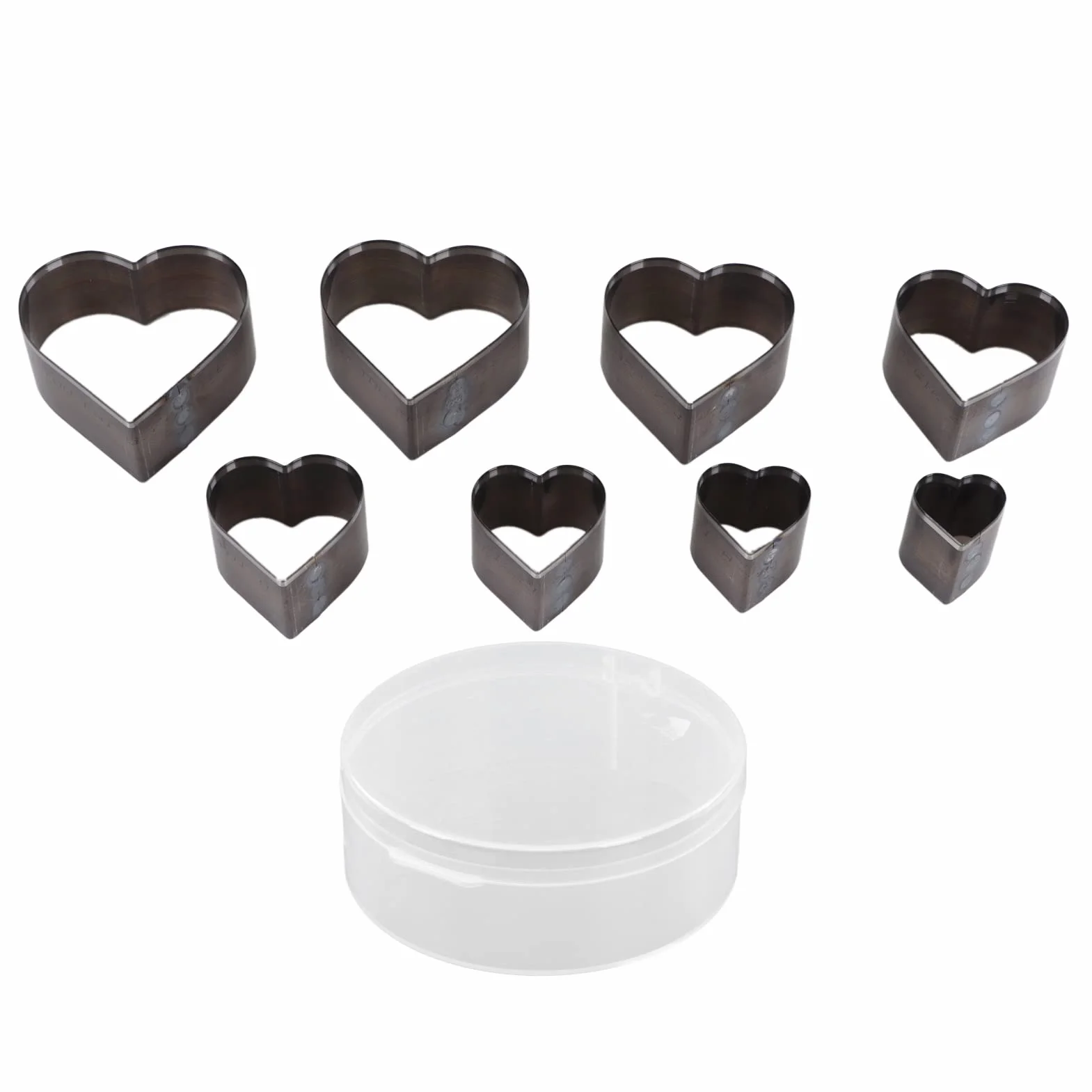 Tyenaza 8 Pezzi Utensile per Taglierina per Punzonatura Cava, Set di Fustella per Punzonatura in Pelle in Acciaio Legato con Scatola di Immagazzinaggio a Mano per Pelle, Argilla o Gioielli Fai-da-Te