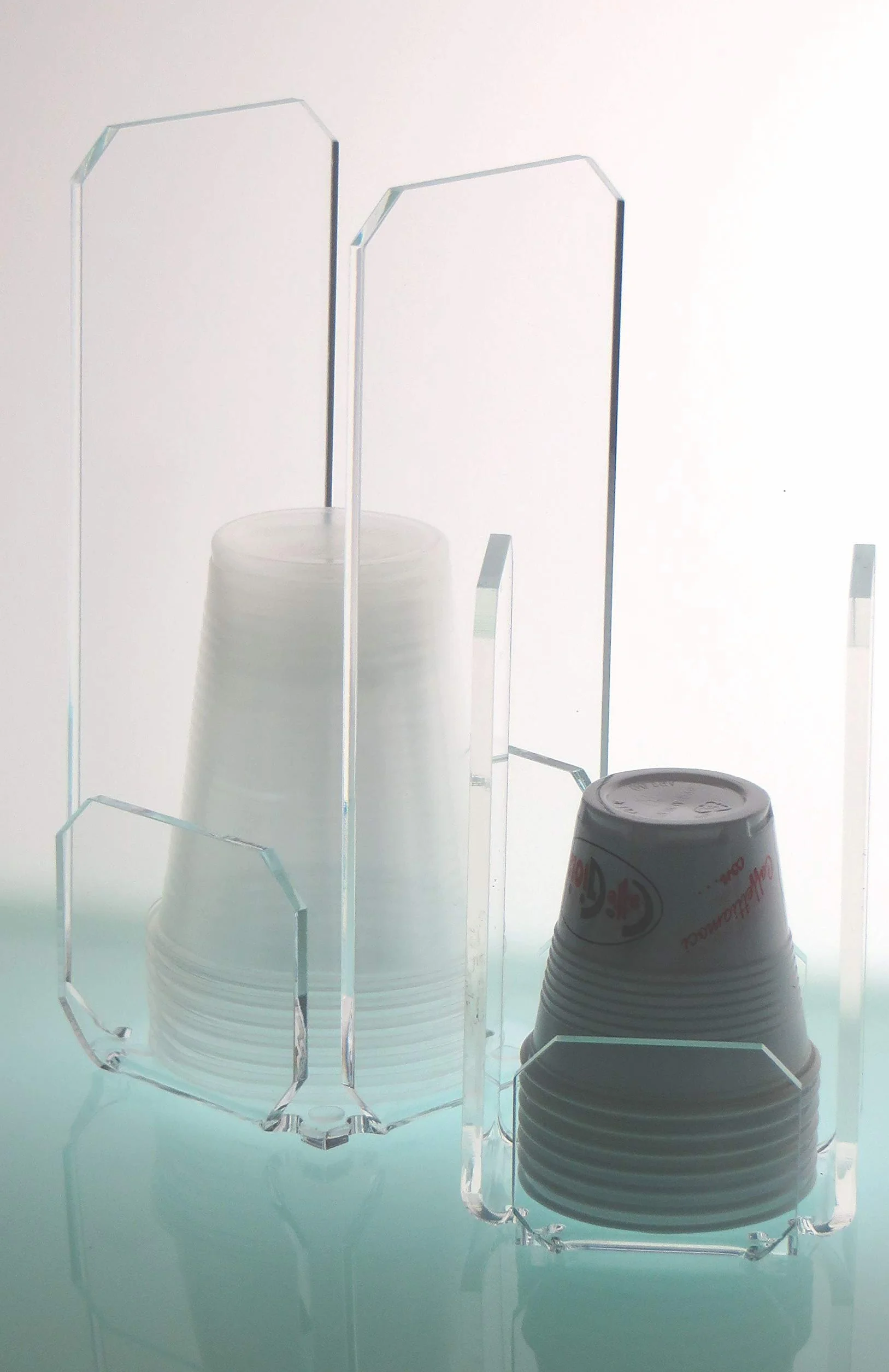 Acrylic Glass Coffee Cup Holder 78x78x127 mm Transparent