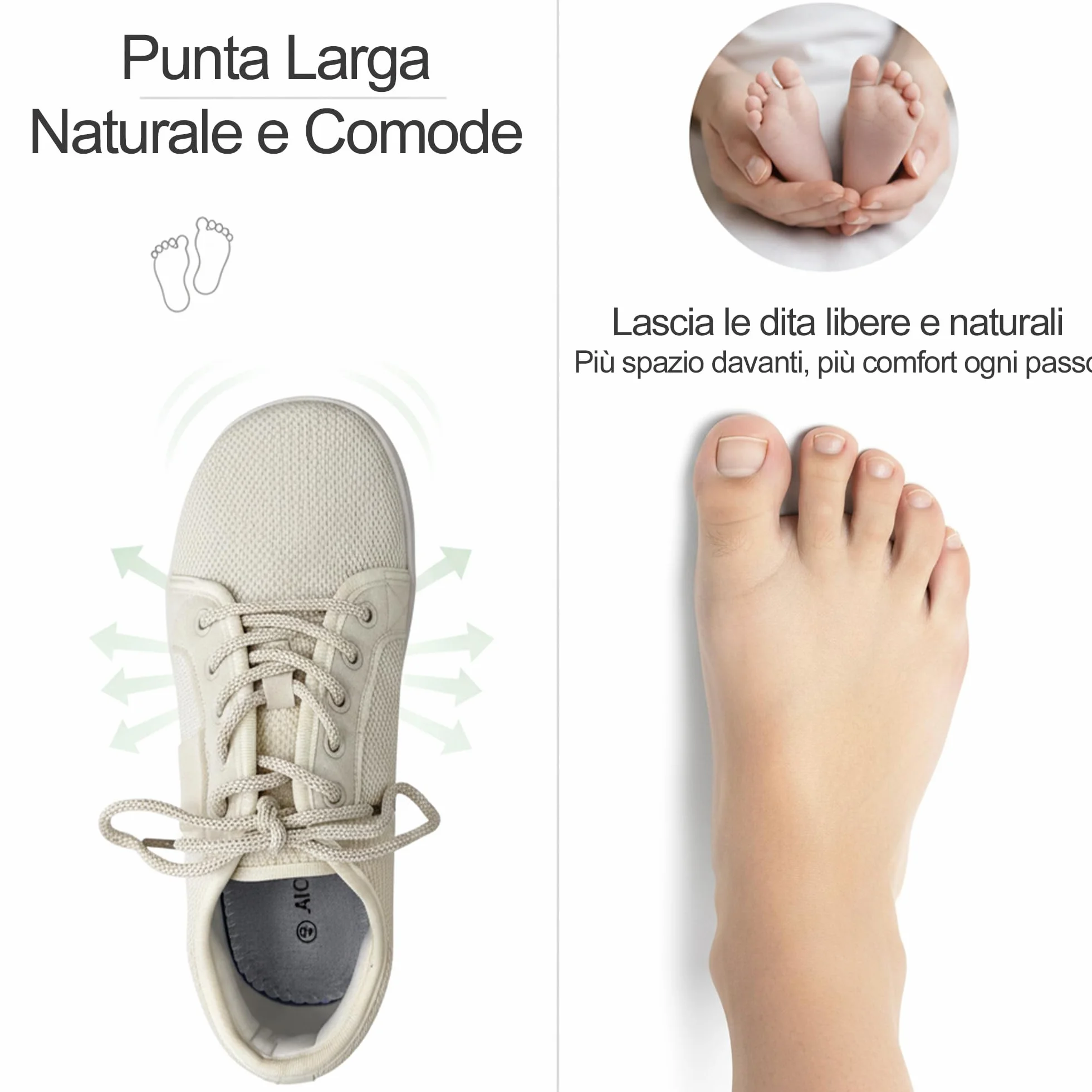 JOMIX Scarpe Barefoot Uomo Pianta Larga Sneakers Leggere Antiscivolo Mesh Traspirante
