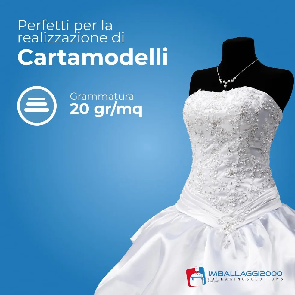 Fogli di Carta Velina Bianca 100x150 cm 20 gr/mq 220 Fogli per Imballaggio e Cartamodelli