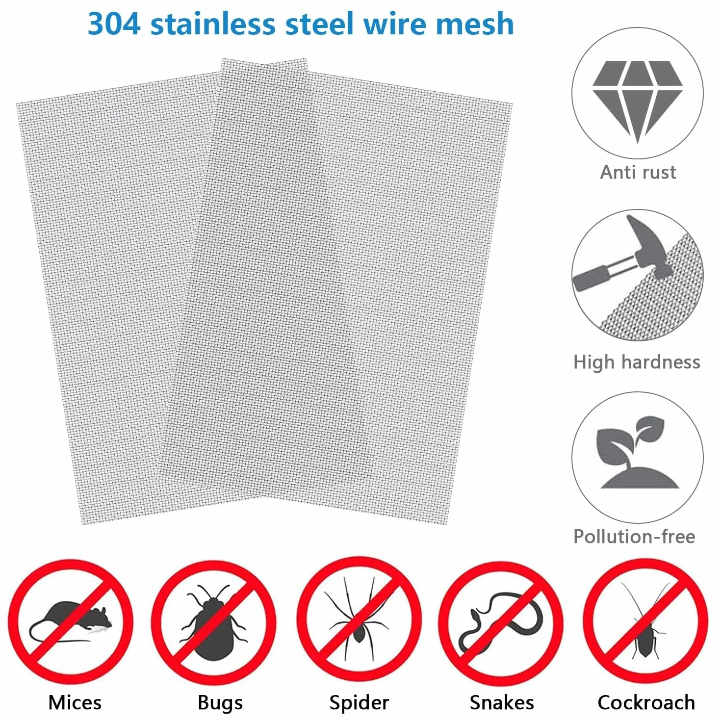 Siatka Metalowa Inox 18 Mesh, Folia Filtrująca ze Stali Nierdzewnej 1,06mm Oczko, 1,2x6m