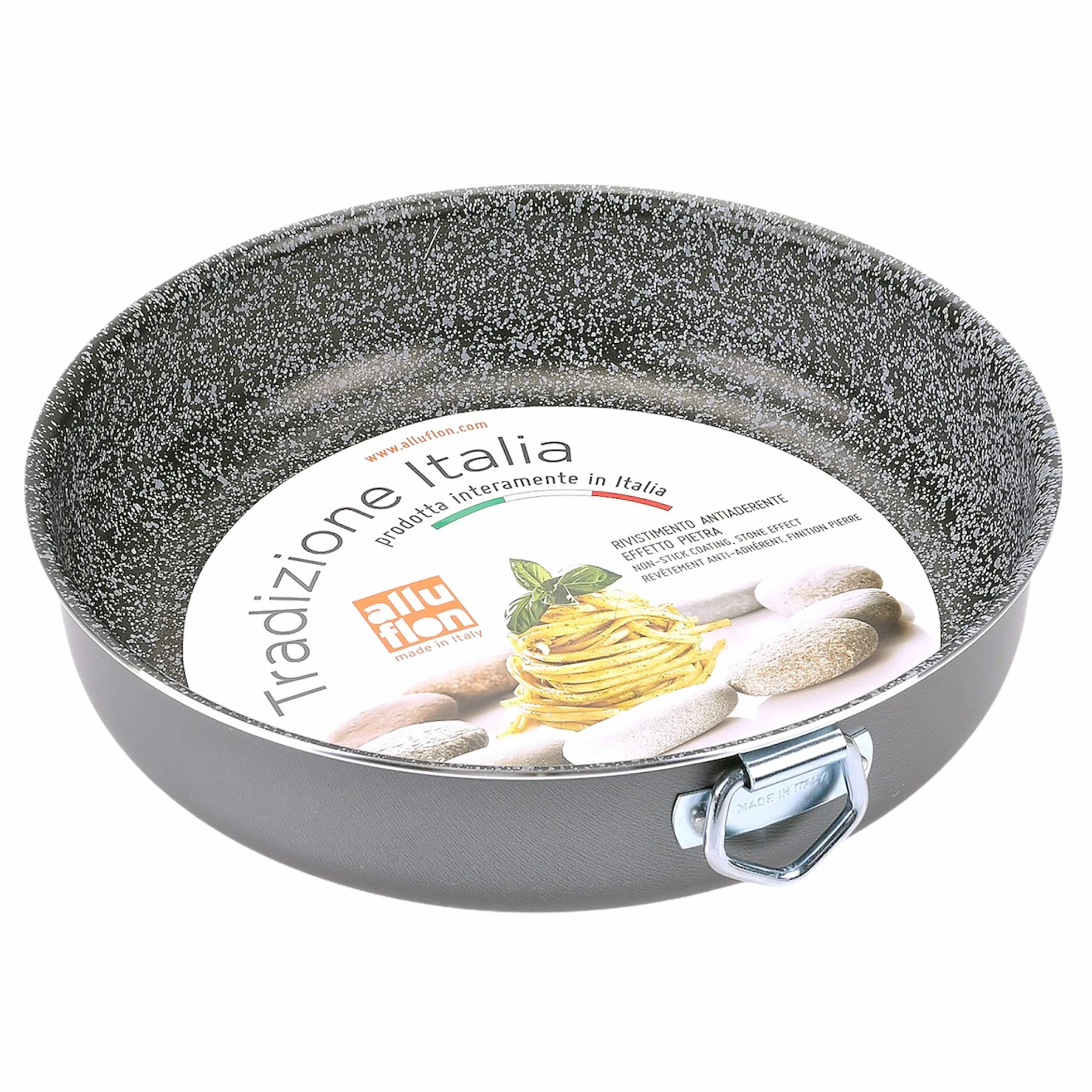 alluflon Tradizione Italia Tortiera, Alluminio, Nero, 28 cm