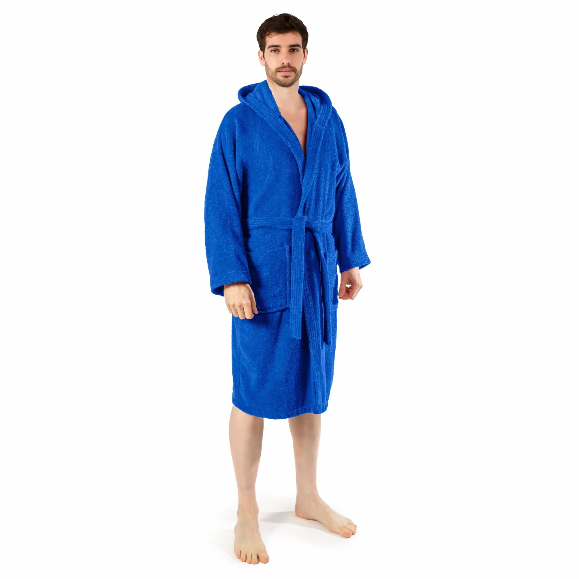 Caleffi - Accappatoio Uomo - Accappatoio Donna in Spugna di Cotone - Accappatoio Uomo Spugna Con Cappuccio - Accappatoio Piscina Palestra - Morbido e Assorbente, Asciugatura Rapida