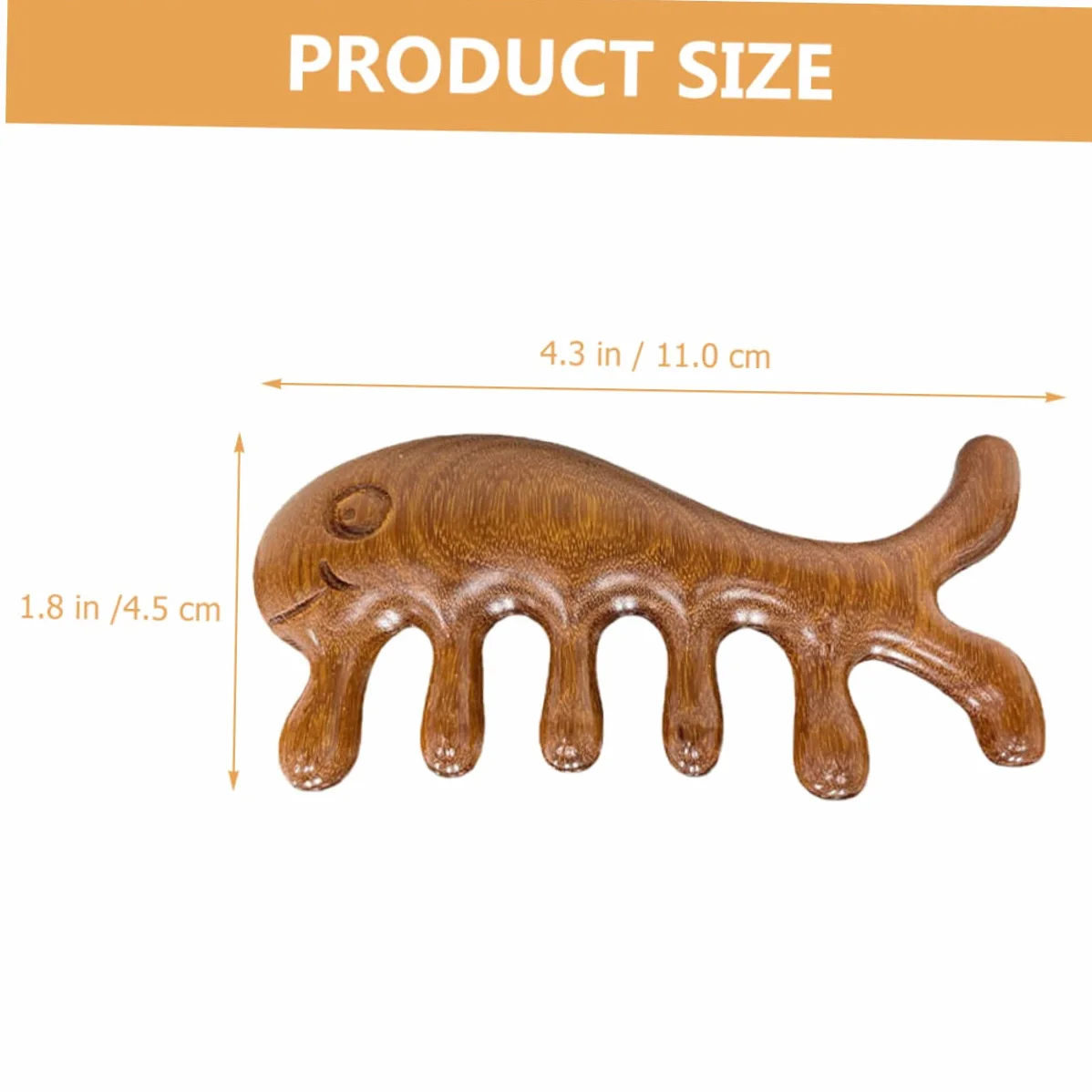 Pettine Per Chioma in Legno a Denti Larghi, Pettine Da Massaggio Portatile in Legno Liscio