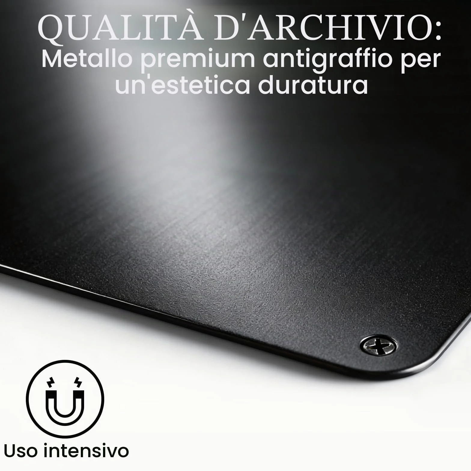 Lavagna Magnetica da Parete 40x60cm: Bacheca per Calamite da Viaggio e Ricette in Cucina Display Creativo per Casa Ufficio e Scuola - Nero