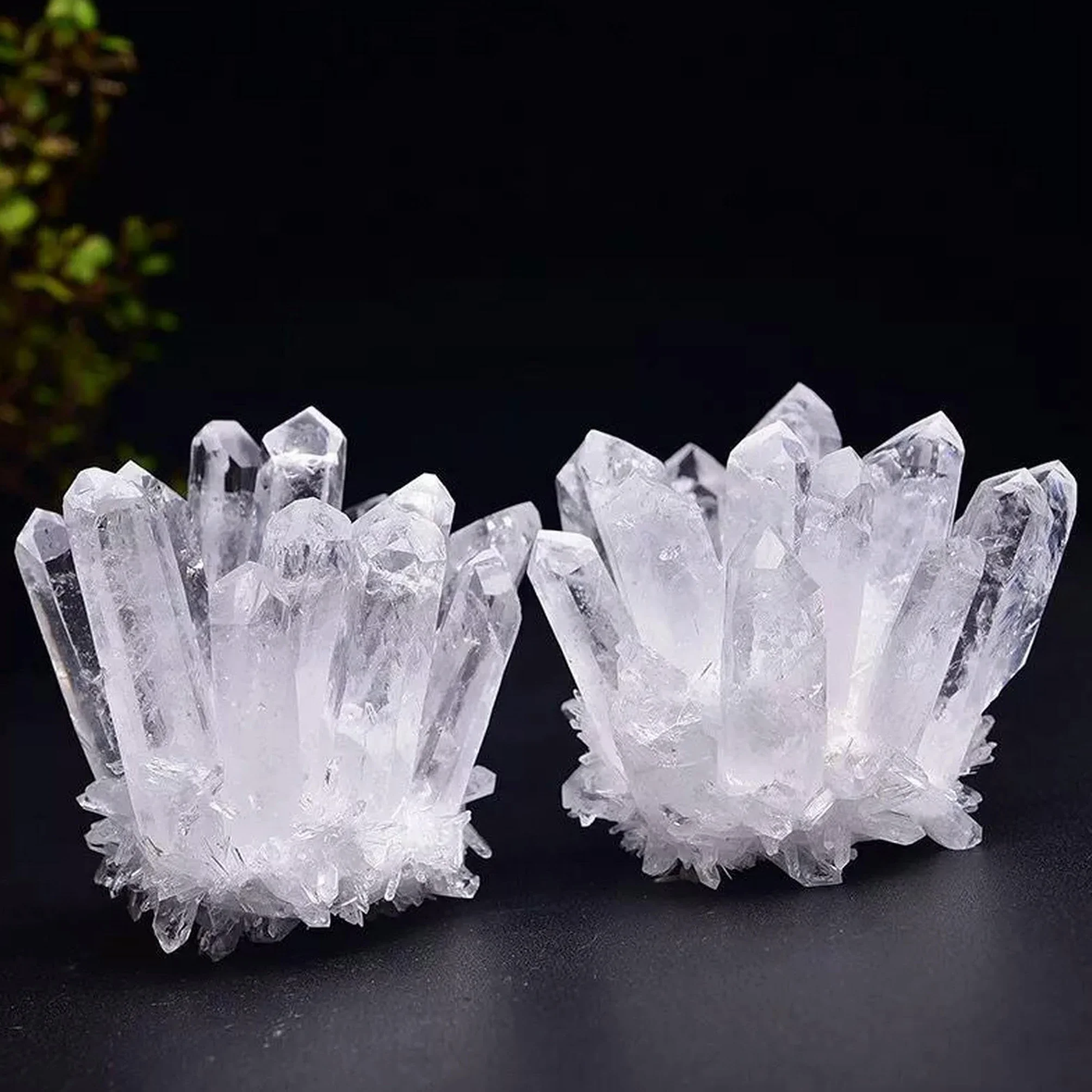 150 g di Quarzo Bianco Cristallino Naturale a grappolo, Pietra preziosa, drusa geode