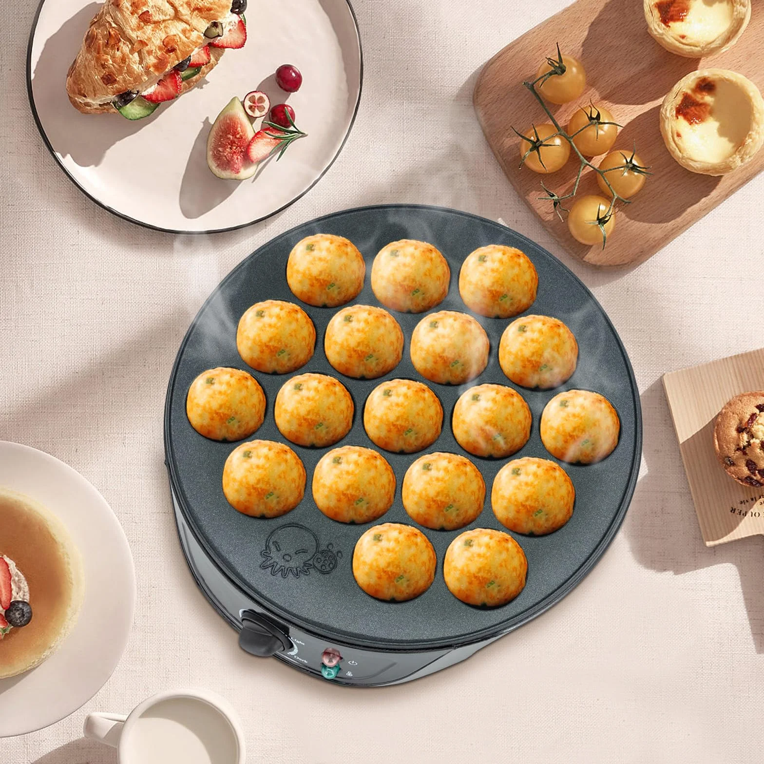 Takoyaki Macchina Elettrica 18 Fori 750W Nero