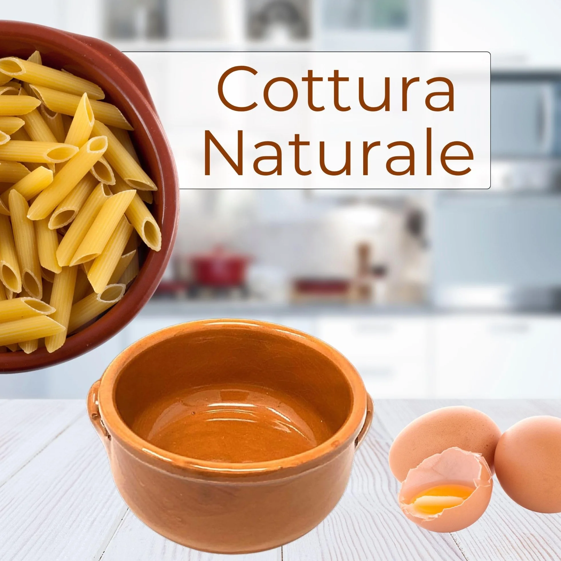 NAMAI Set 6 Tegami Terracotta, Ciotole in Terracotta, Misura 14 CM di Diametro e 6,5 CM di Altezza, Artigianali e Resistenti, Marroncino, Made in Italy