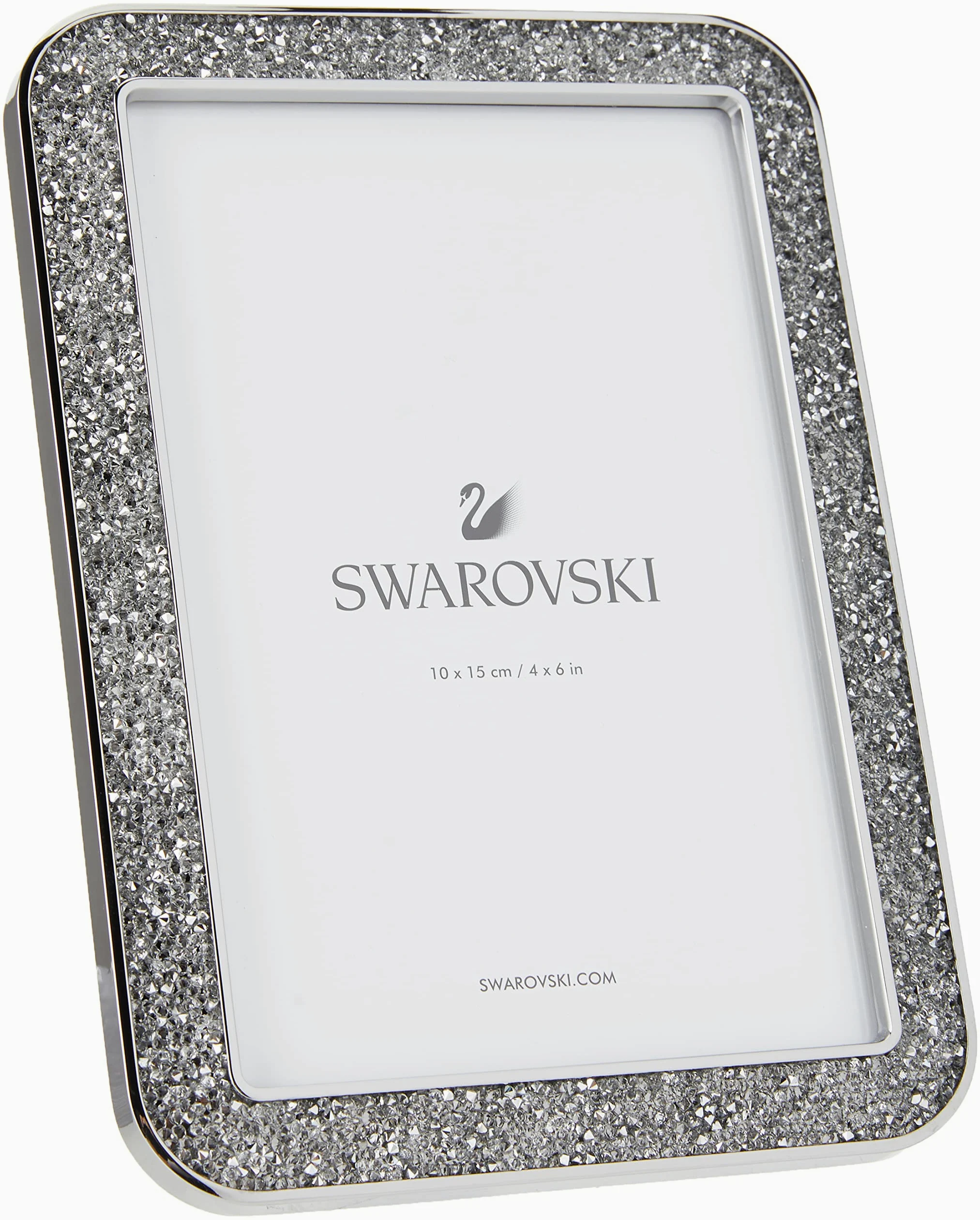 Swarovski Minera Portaritratti Piccolo, con Cristalli Swarovski, Clear Crystal e Metallo, Tono Argentato
