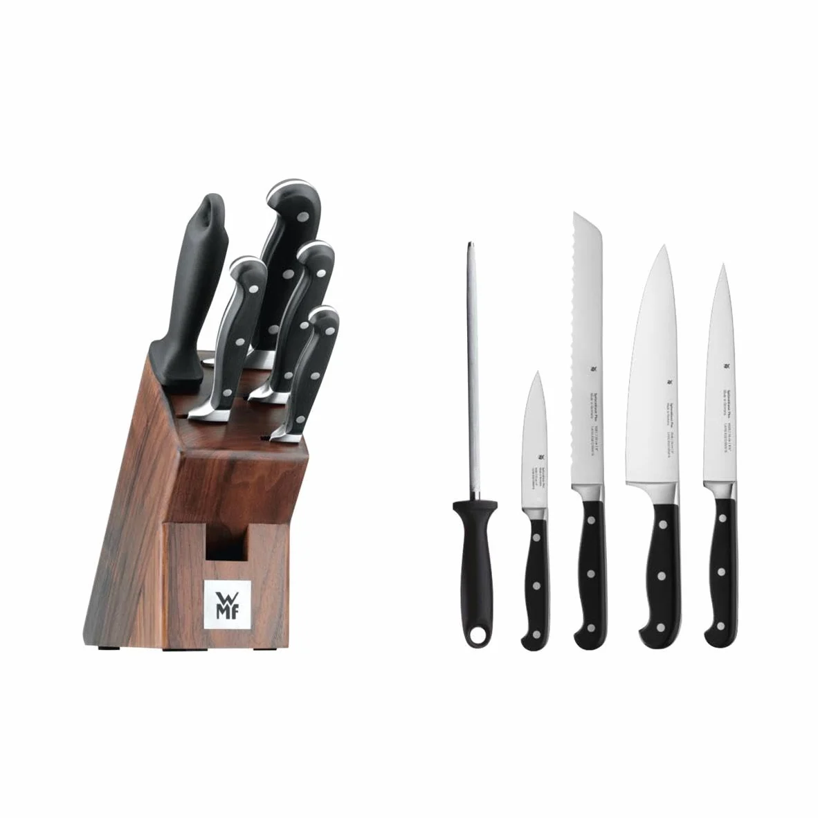 WMF Coltello Set Classe Plus Performance Cut, Acciaio Inox, Nero, 5 Pezzi