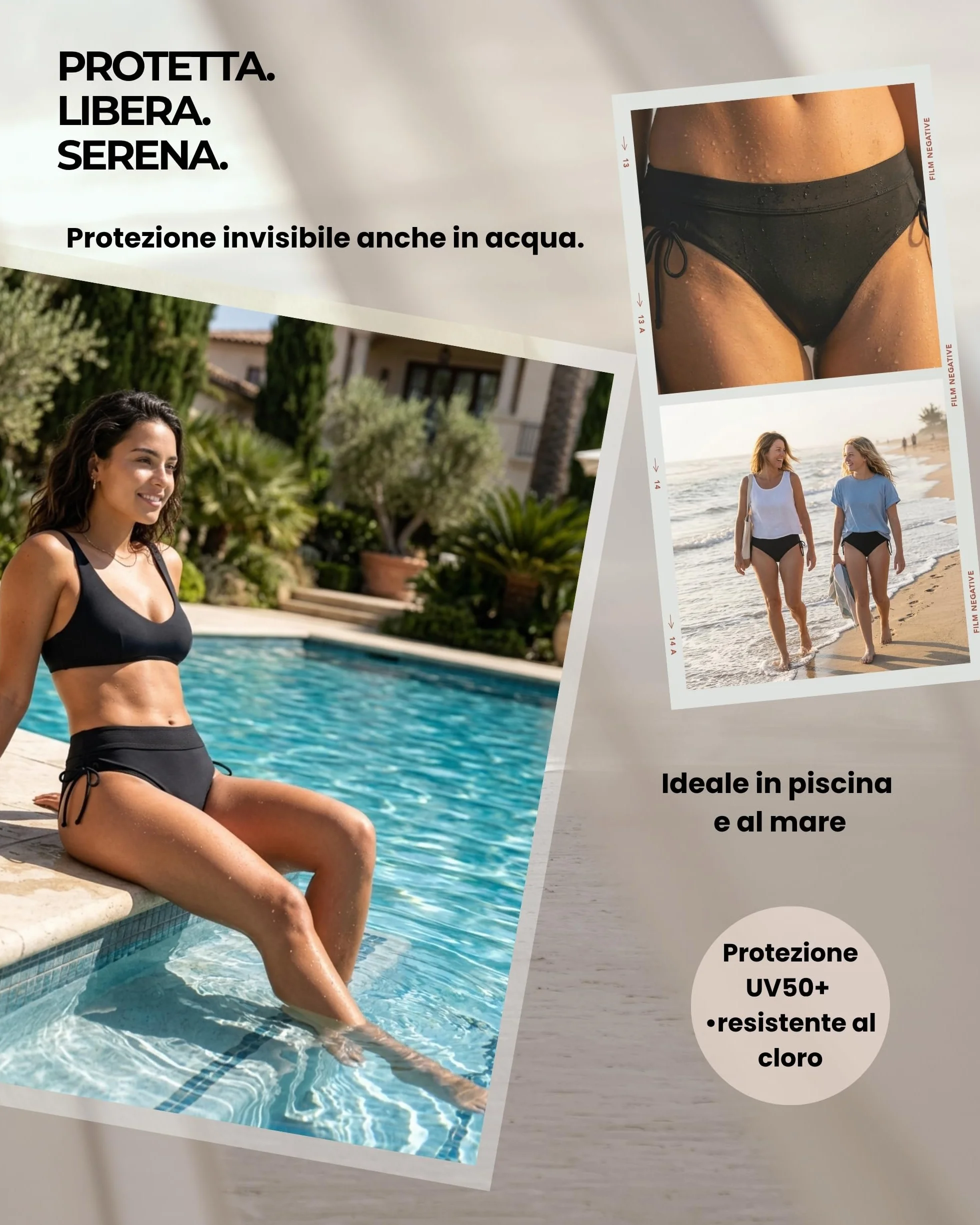 Costume da Bagno Mestruale Ragazza & Donna | Tecnologia AquaSecure | Slip da Bagno Mestruale Flusso Leggero-Medio | Riutilizzabile ed Ecologico | Ragazze, Adolescenti 10-16 Anni & Donna | OEKO-TEX
