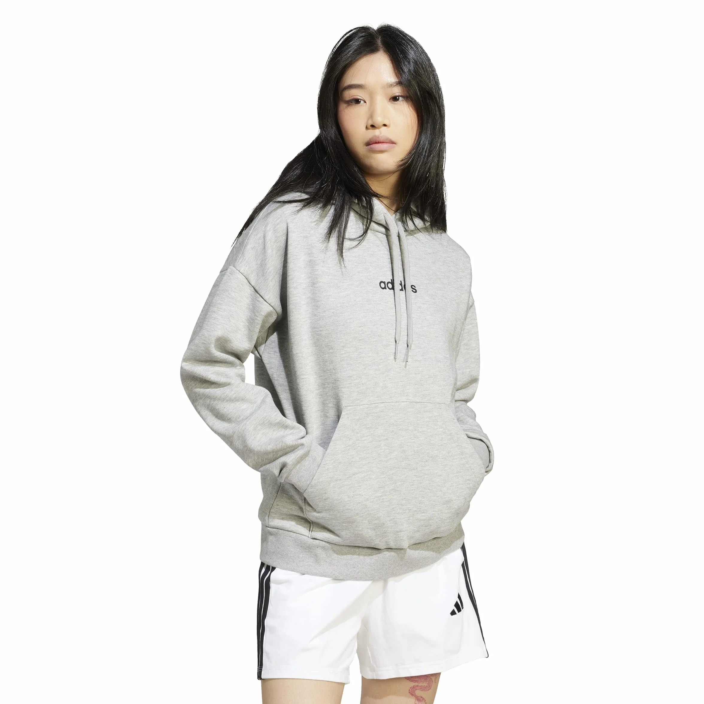 Adidas Donna Essentials Linear Fleece Hoodie