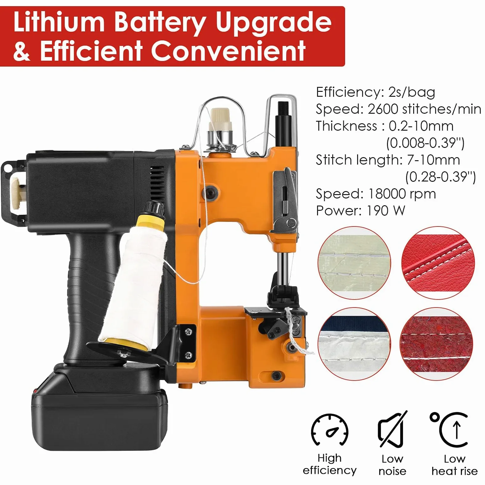 Macchina da Cucire Portatile Cucitrice Portatile per Tessuti Closer Stitcher Per Borse Tessute, Borse di Pelle di Serpente, Borse di Riso