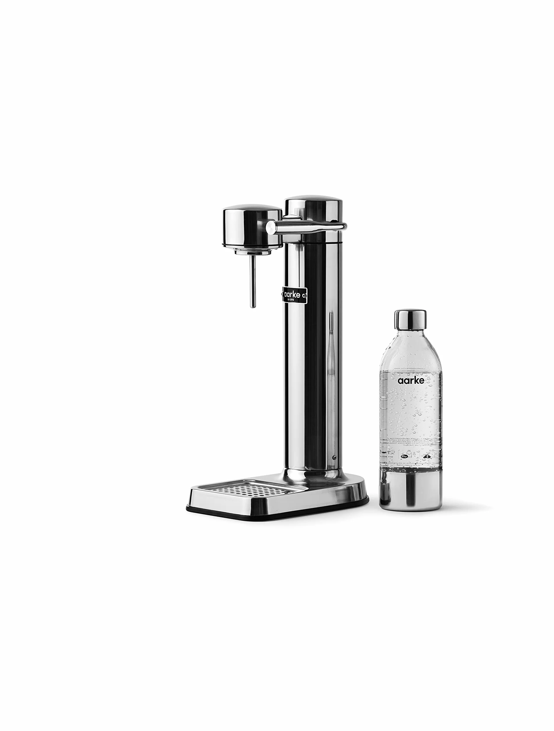 Aarke Carbonator 3, Gasatore d'Acqua, 2 x 800ml, Finitura Acciaio